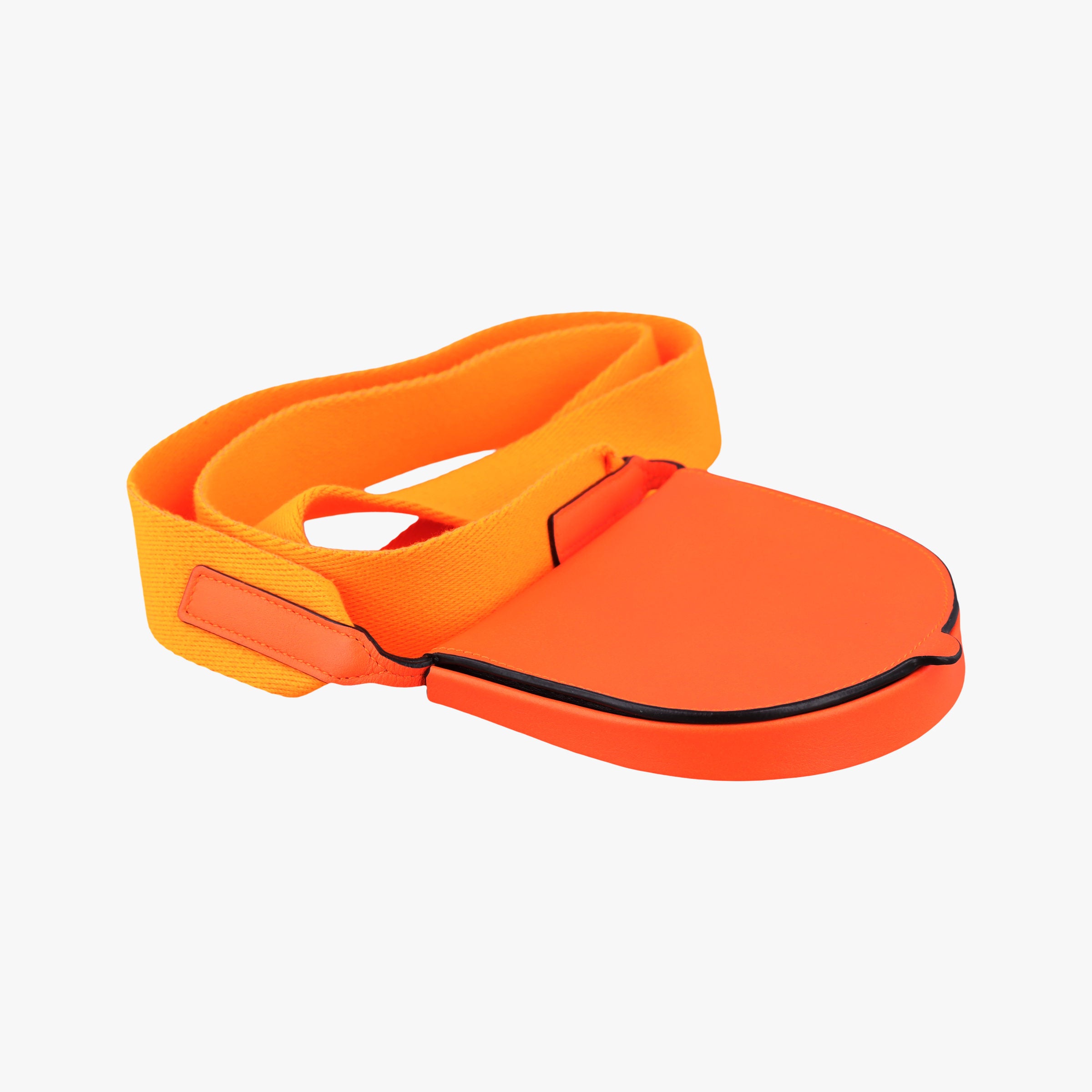 Pre-owned Loewe Heel Pouch mini Orange Leather  shoulderbag | stylenewstar
