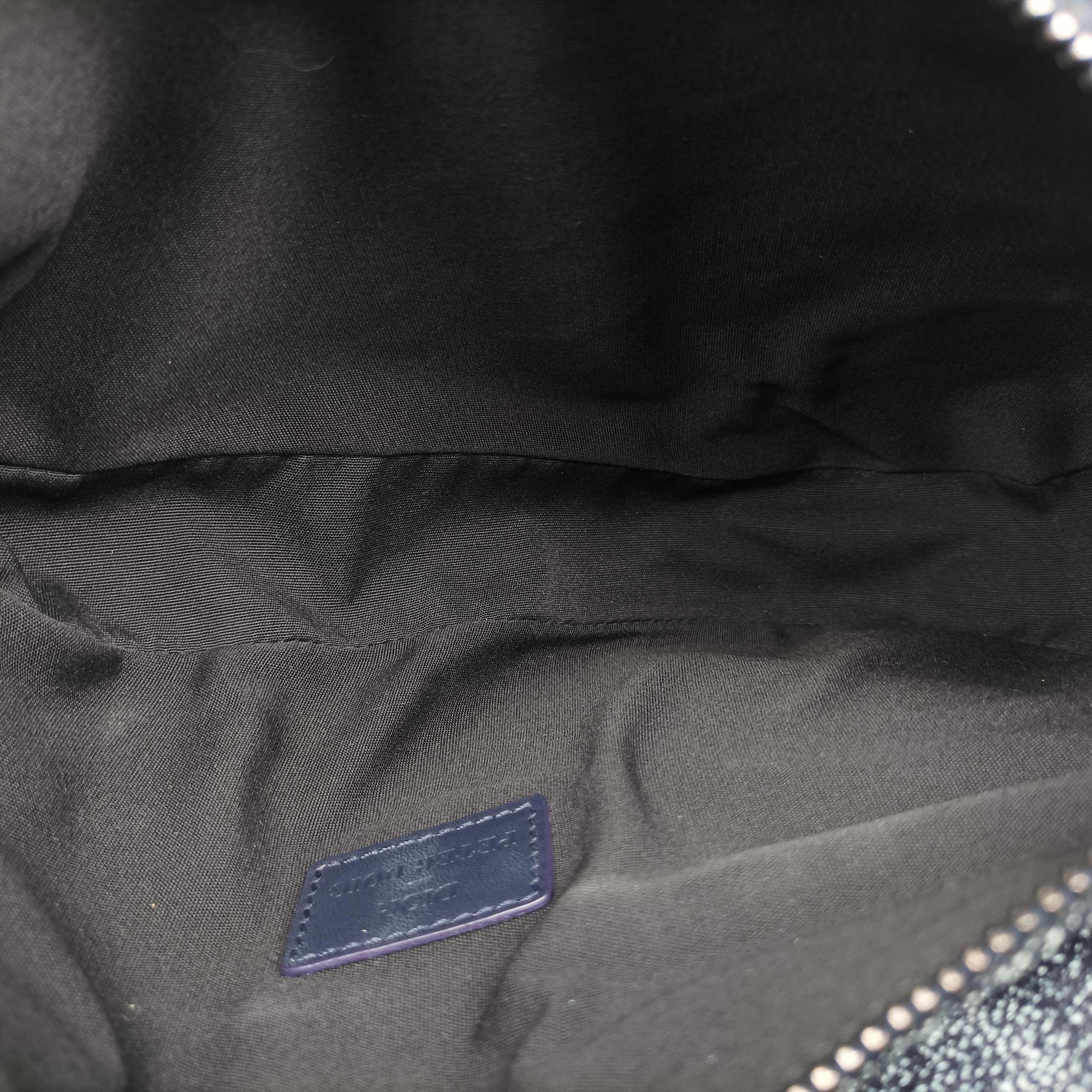 Pre-owned Christian Dior Saddle Navy×white Canvas×Leather  bum bag/waist bag | stylenewstar