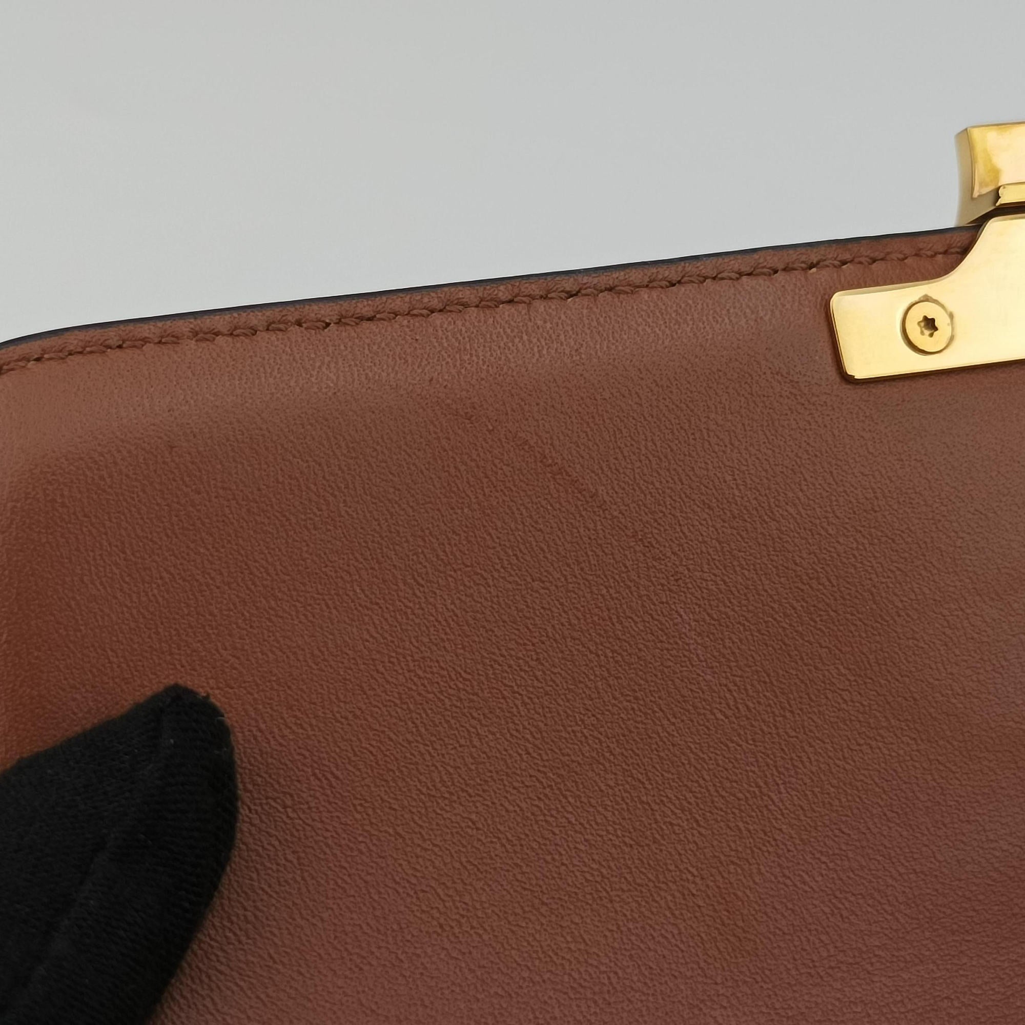 Pre-owned Celine Claude Triomphe Brown PVC coated canvas  shoulderbag | stylenewstar