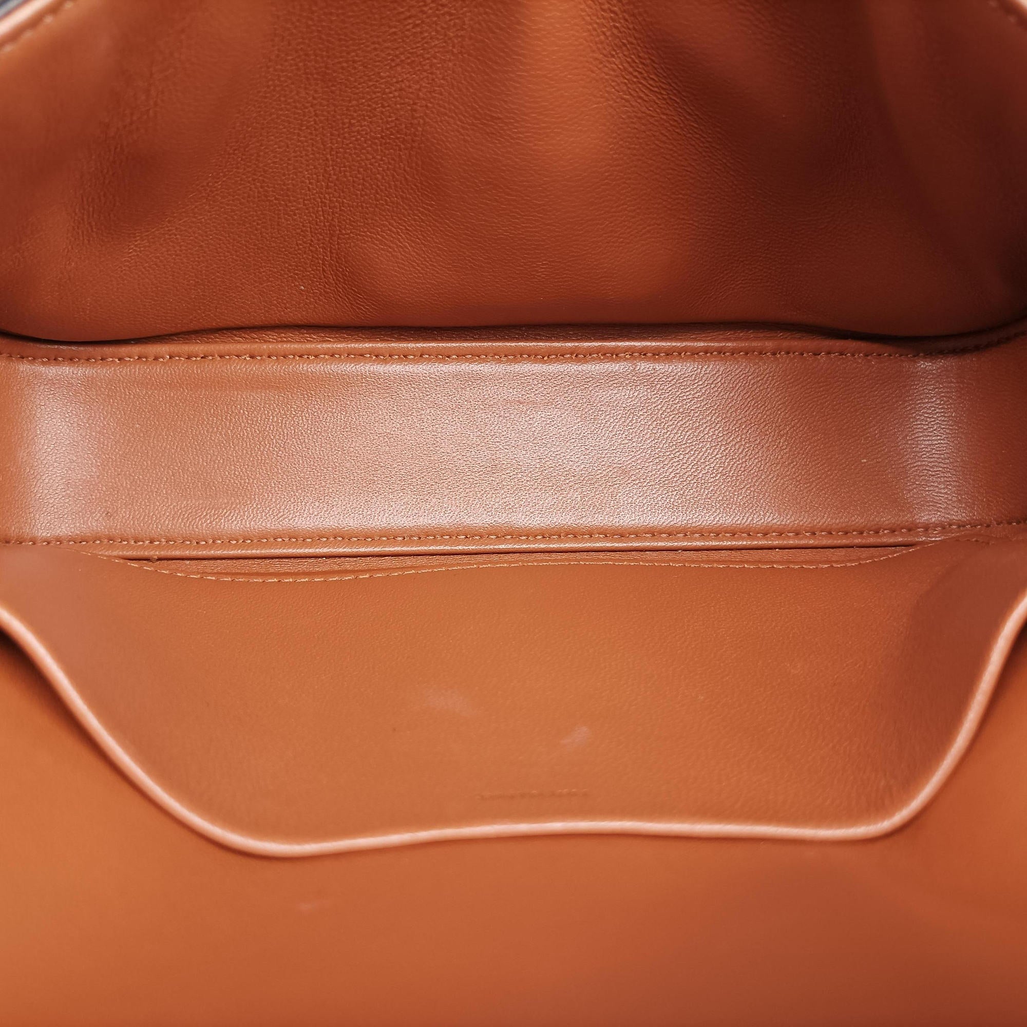 Pre-owned Celine Claude Triomphe Brown PVC coated canvas  shoulderbag | stylenewstar