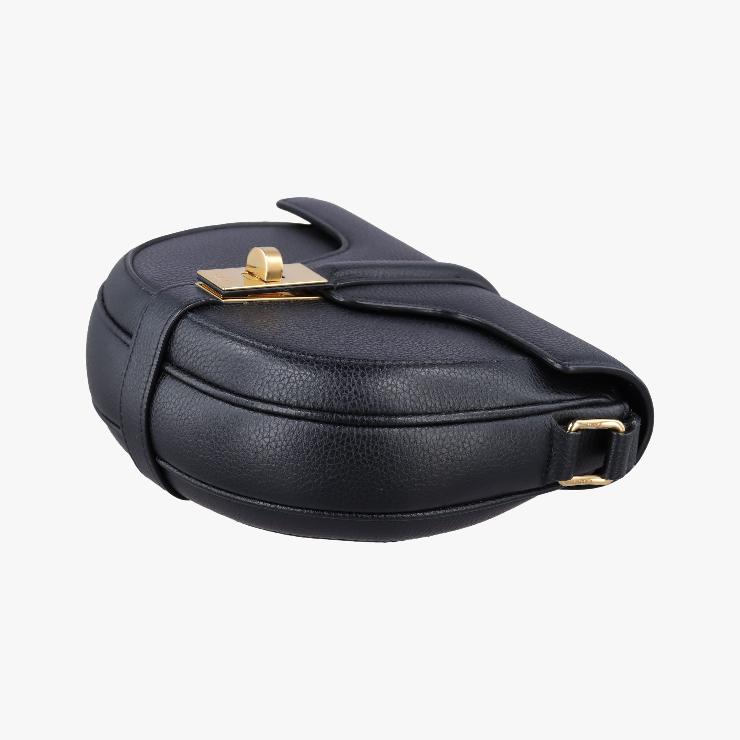 Pre-owned Celine Small Besace 16 Black Leather  shoulderbag | stylenewstar