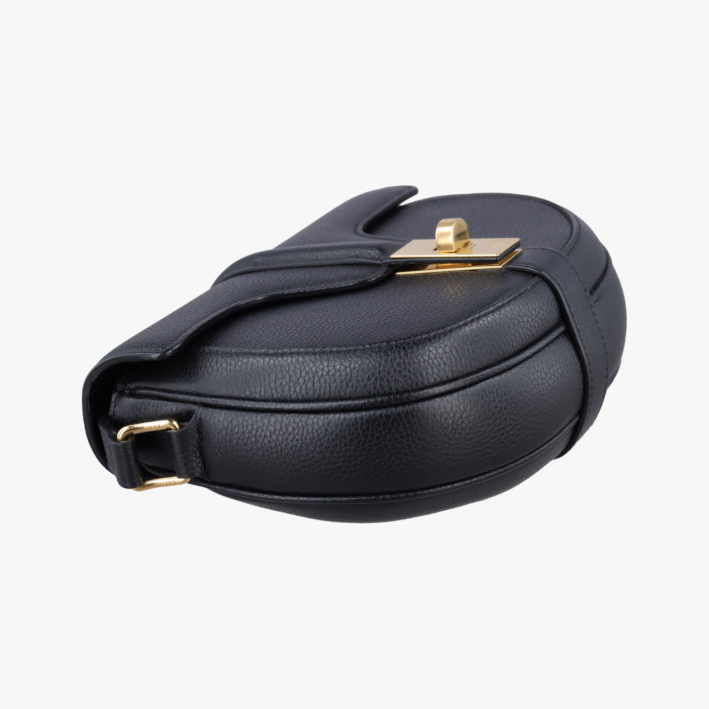 Pre-owned Celine Small Besace 16 Black Leather  shoulderbag | stylenewstar