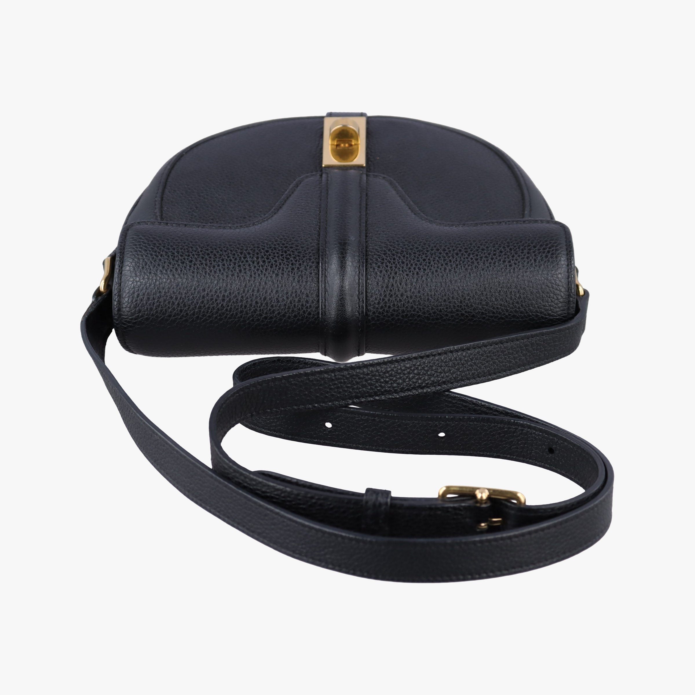 Pre-owned Celine Small Besace 16 Black Leather  shoulderbag | stylenewstar