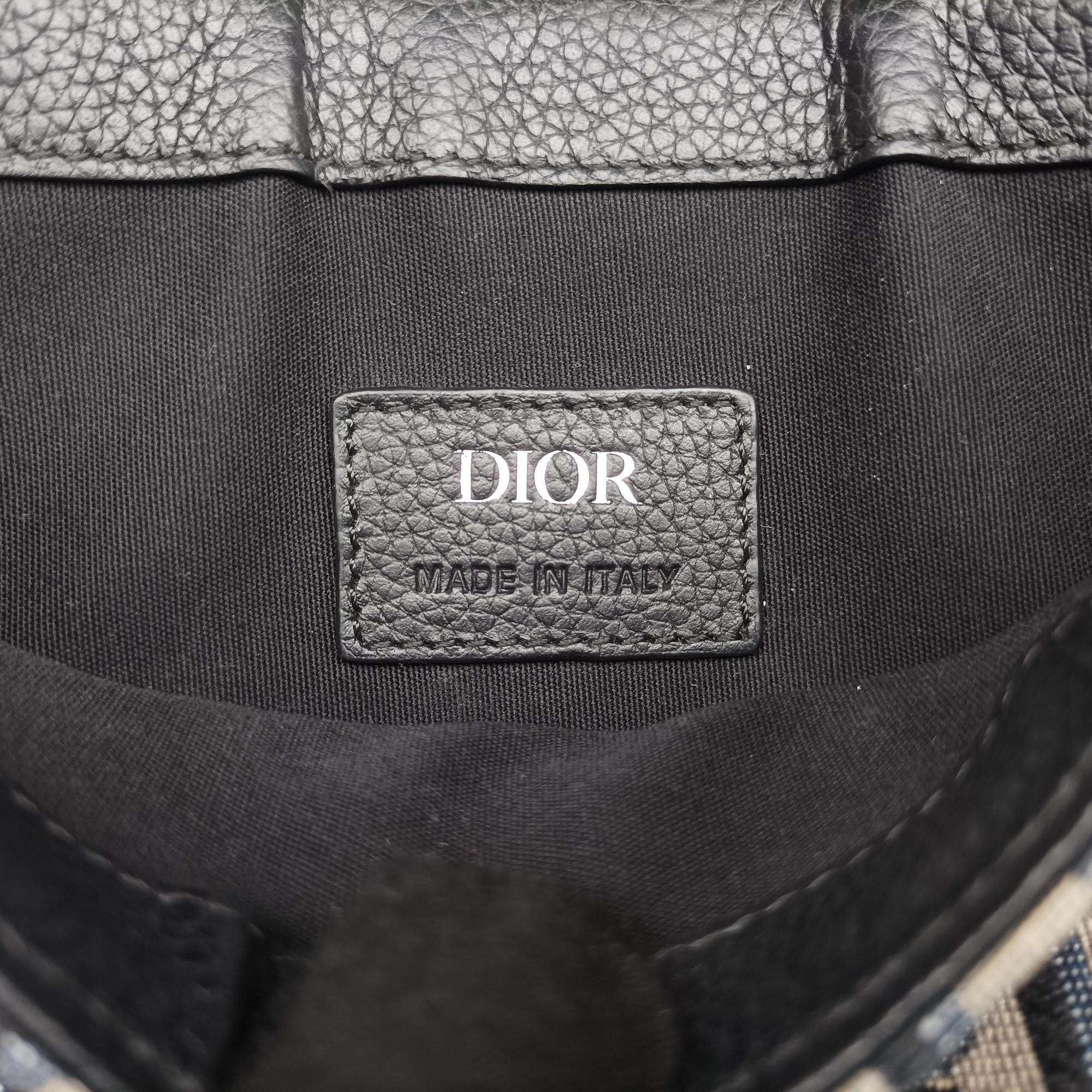 Pre-owned Christian Dior Saddle Pouch Navy×Black Jacquard×Leather  bum bag/waist bag | stylenewstar