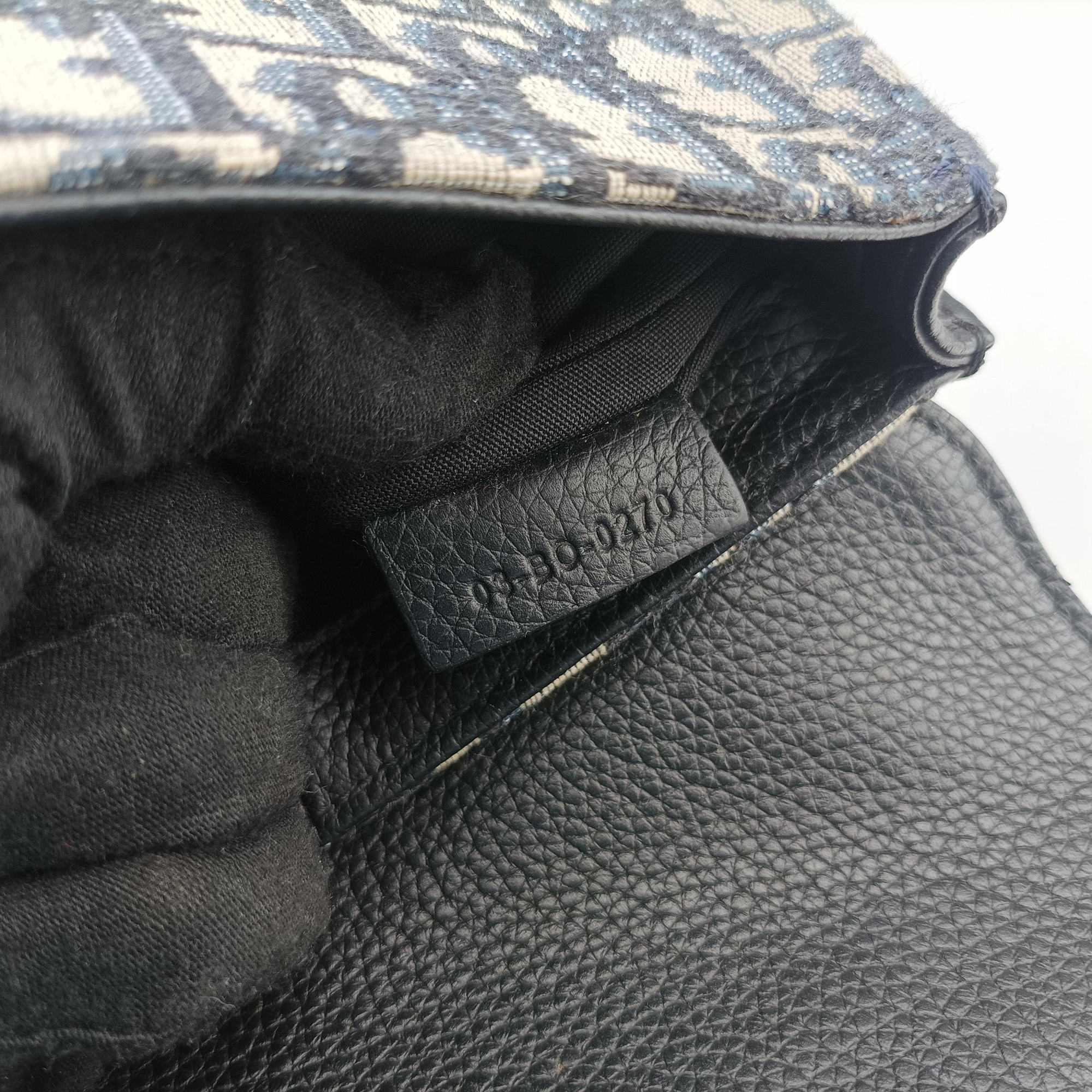 Pre-owned Christian Dior Saddle Pouch Navy×Black Jacquard×Leather  bum bag/waist bag | stylenewstar