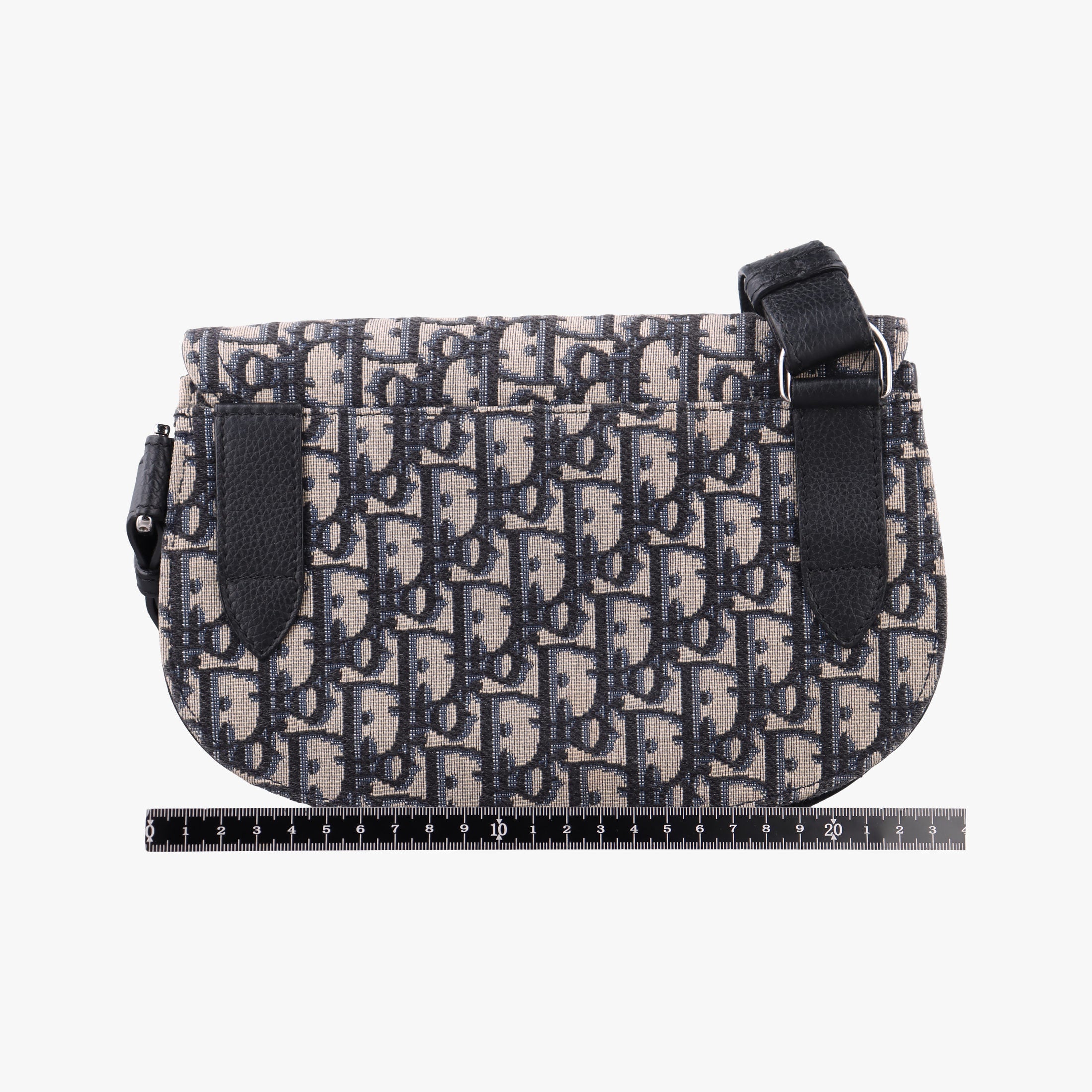 Pre-owned Christian Dior Saddle Pouch Navy×Black Jacquard×Leather  bum bag/waist bag | stylenewstar