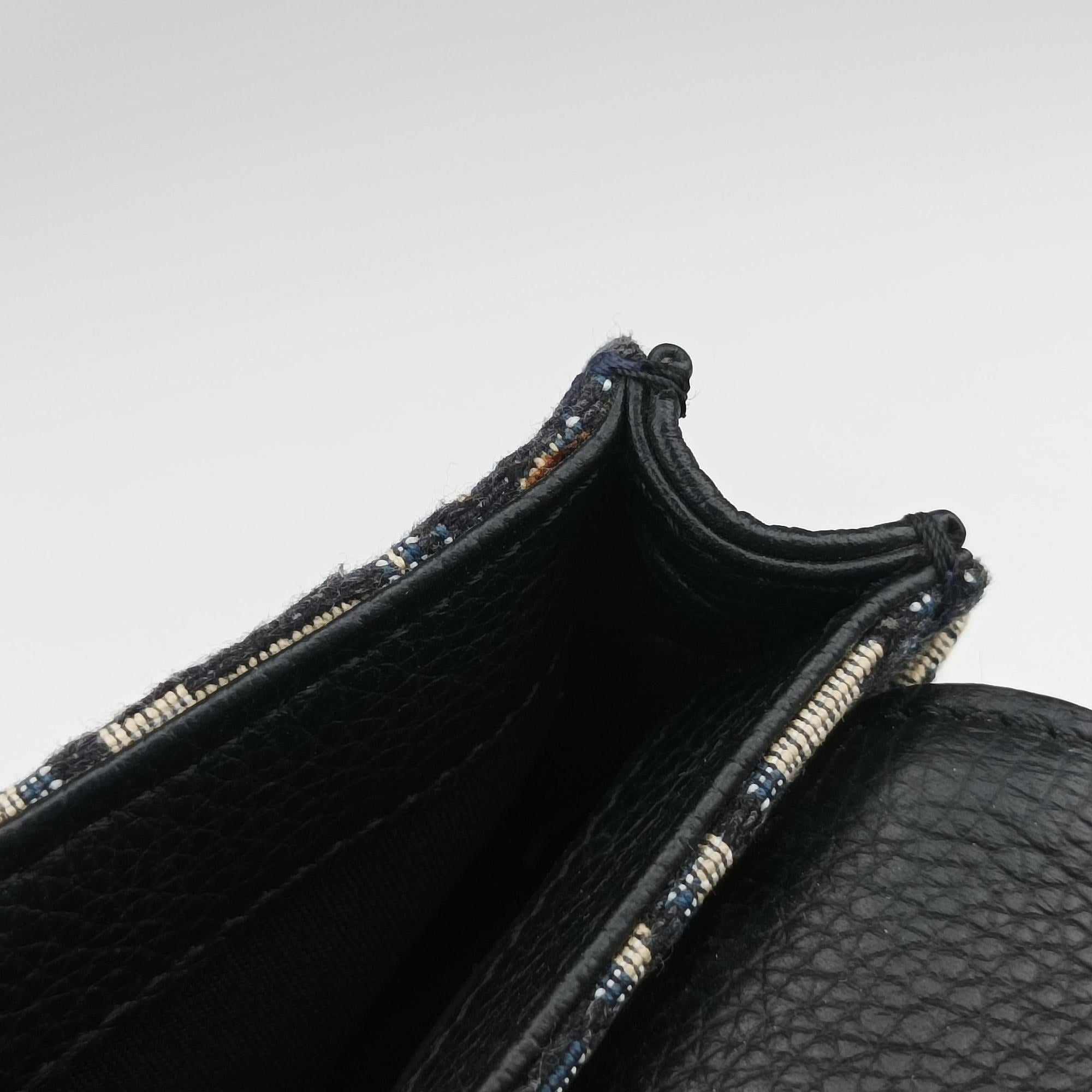 Pre-owned Christian Dior Saddle Pouch Navy×Black Jacquard×Leather  bum bag/waist bag | stylenewstar