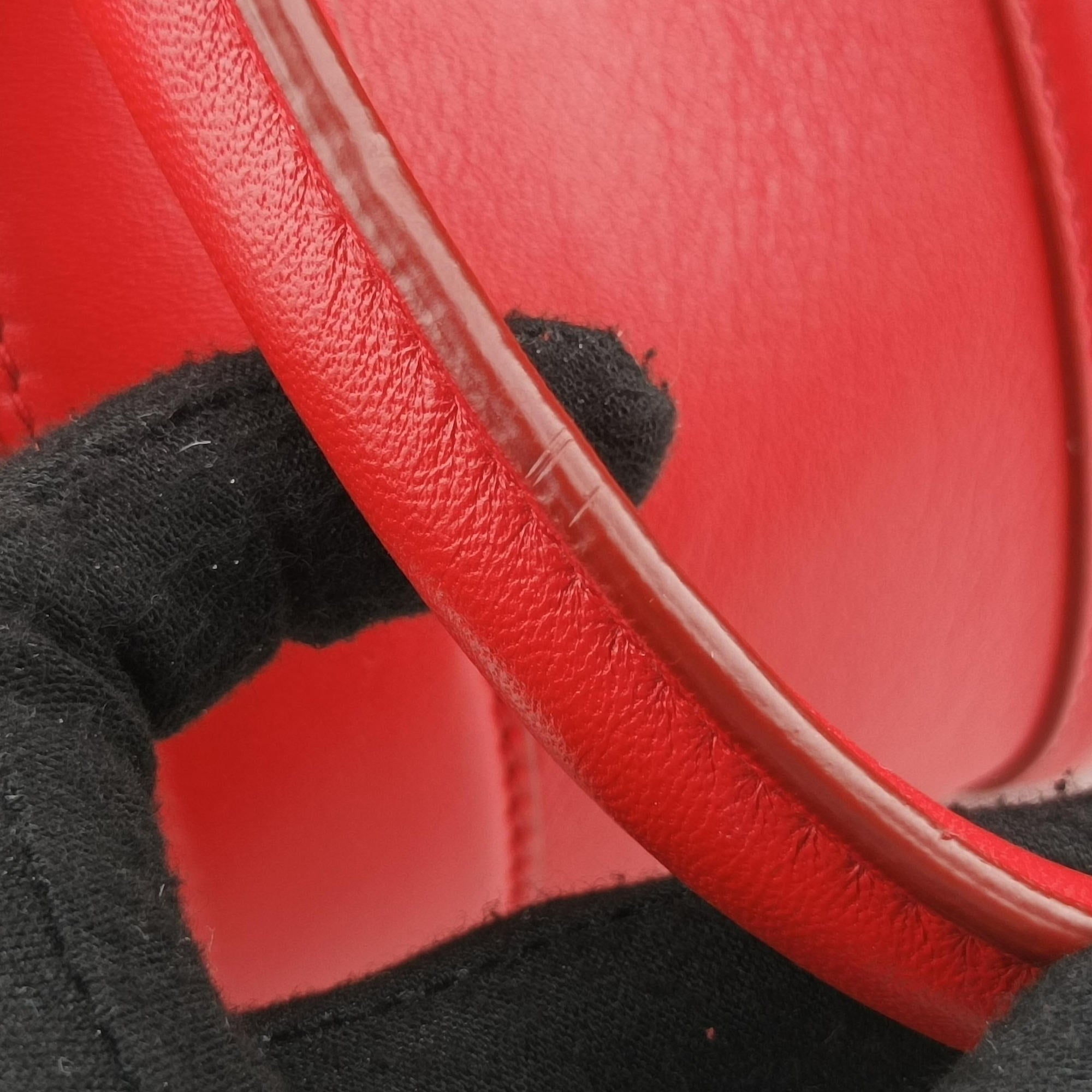 Pre-owned Givenchy Lucrezia MINI Red Leather  shoulderbag | stylenewstar