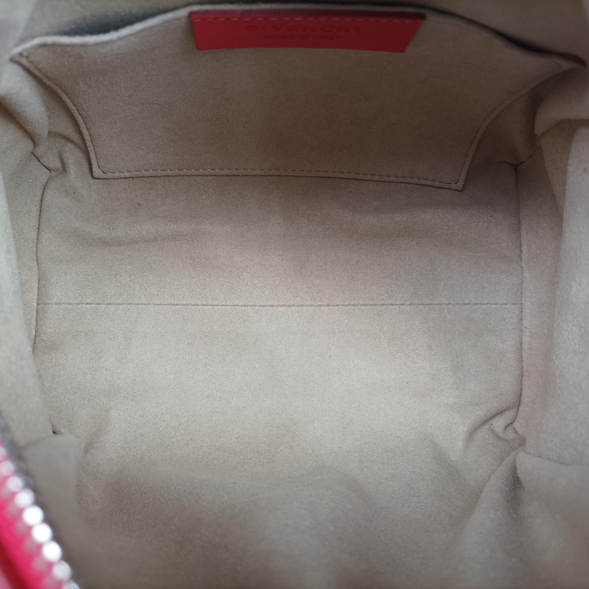 Pre-owned Givenchy Lucrezia MINI Red Leather  shoulderbag | stylenewstar