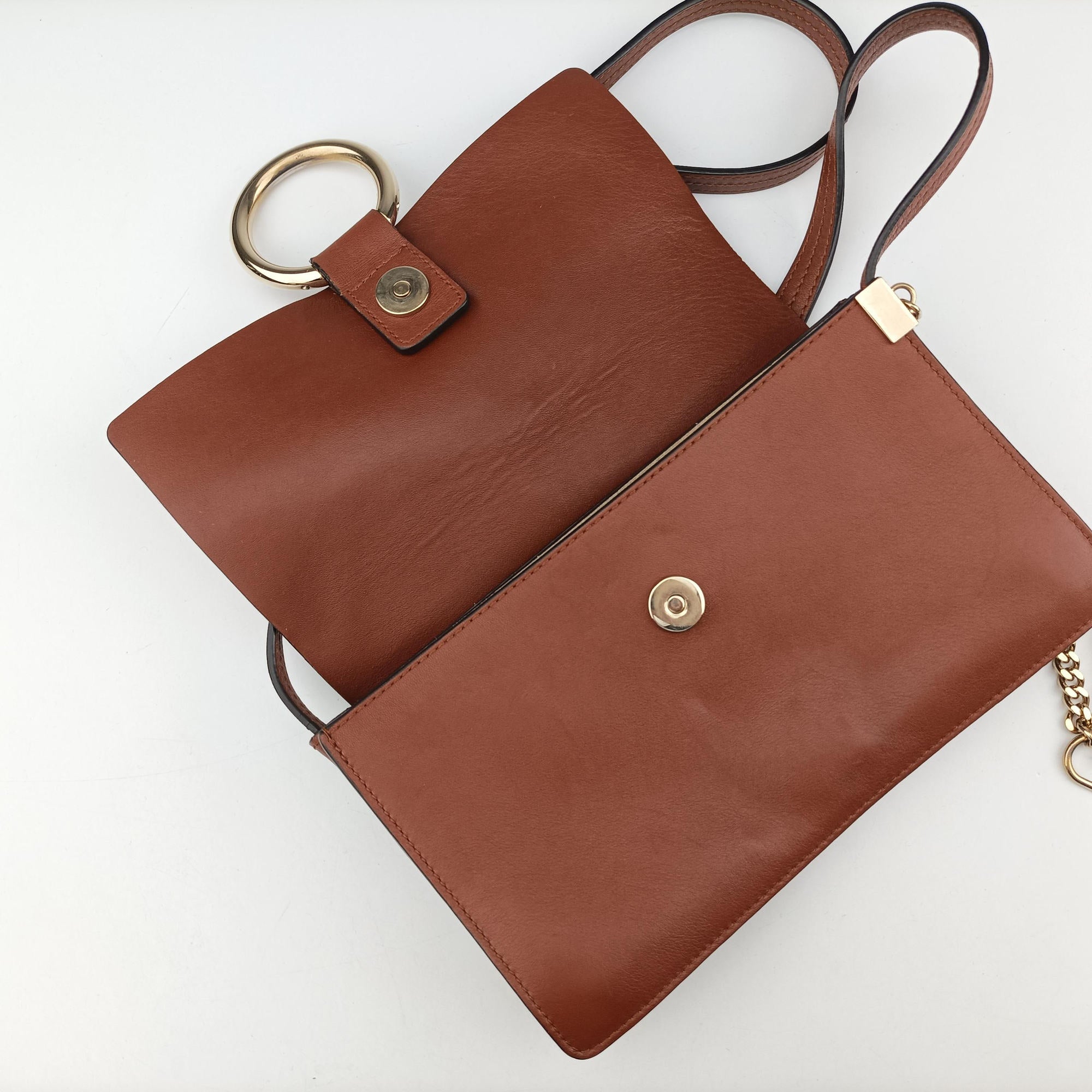 Pre-owned Chloe FAYE Brown Suede × leather  shoulderbag | stylenewstar