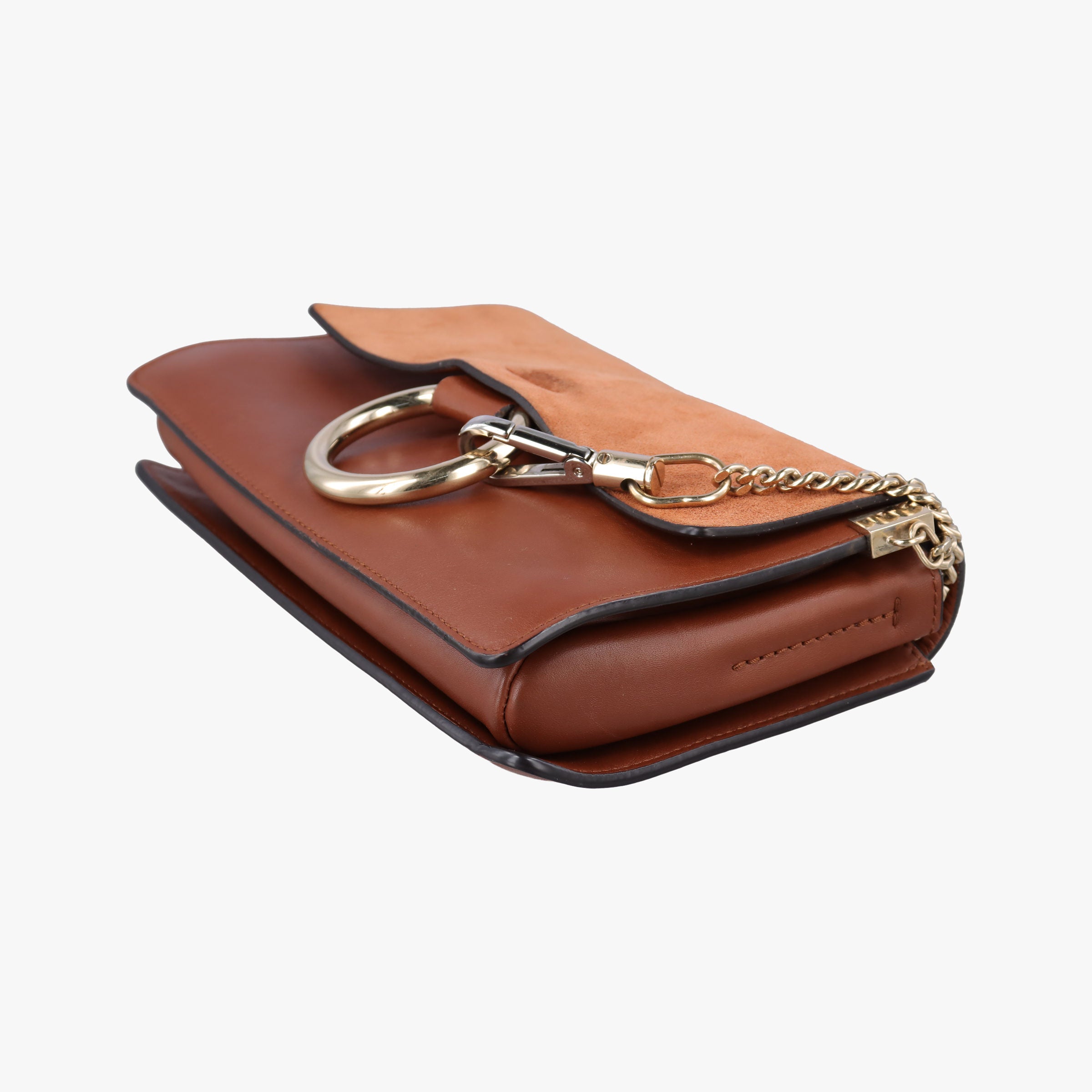 Pre-owned Chloe FAYE Brown Suede × leather  shoulderbag | stylenewstar