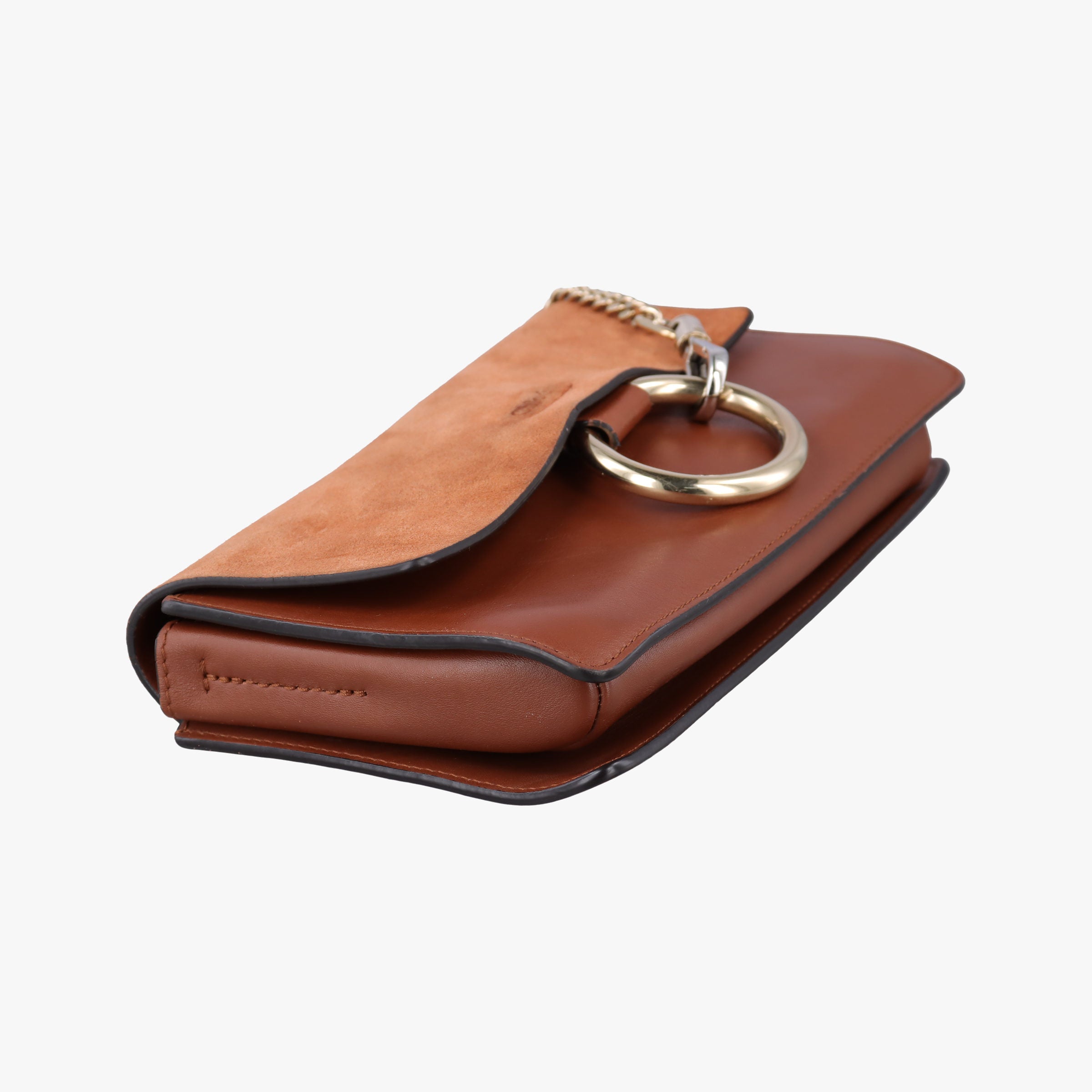 Pre-owned Chloe FAYE Brown Suede × leather  shoulderbag | stylenewstar