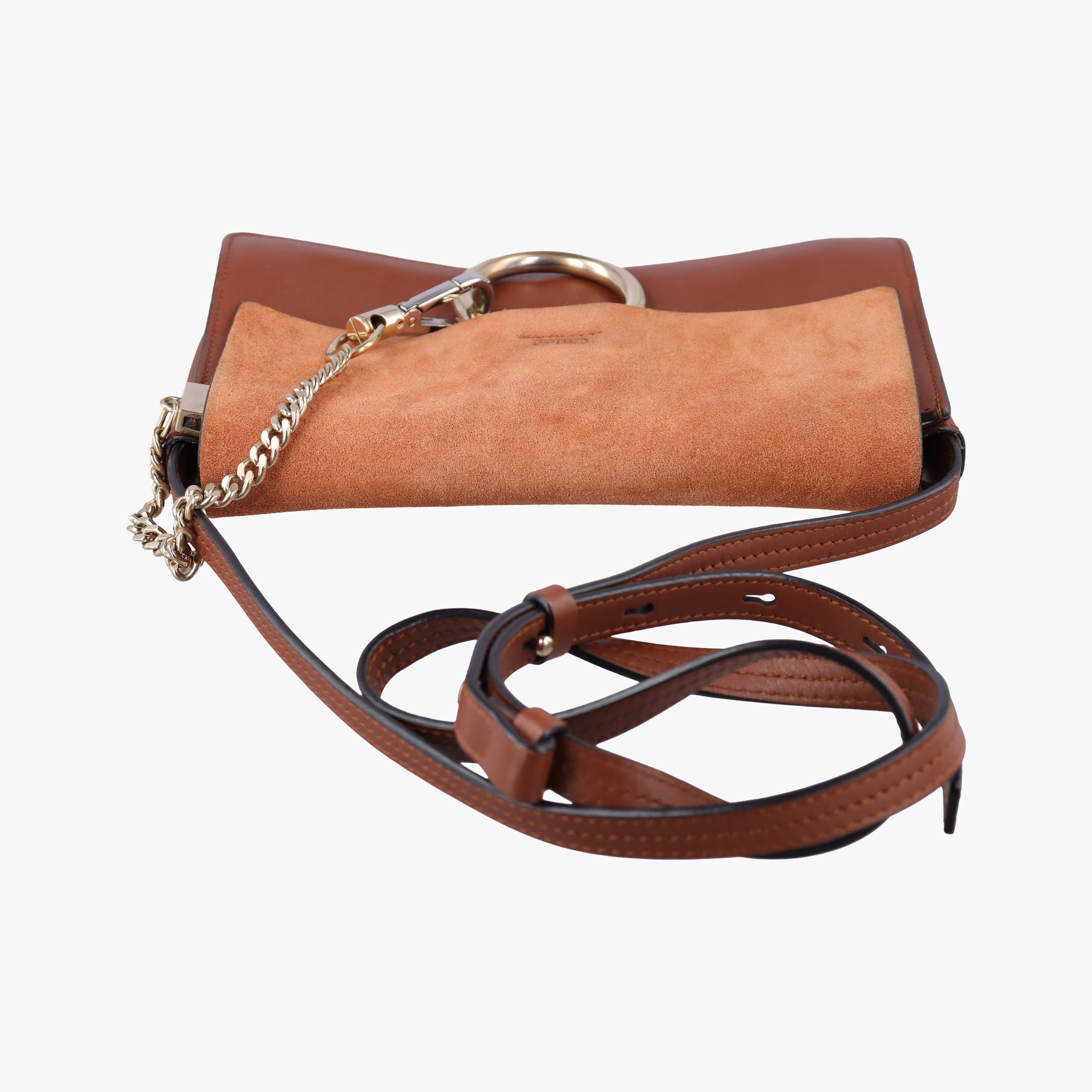 Pre-owned Chloe FAYE Brown Suede × leather  shoulderbag | stylenewstar
