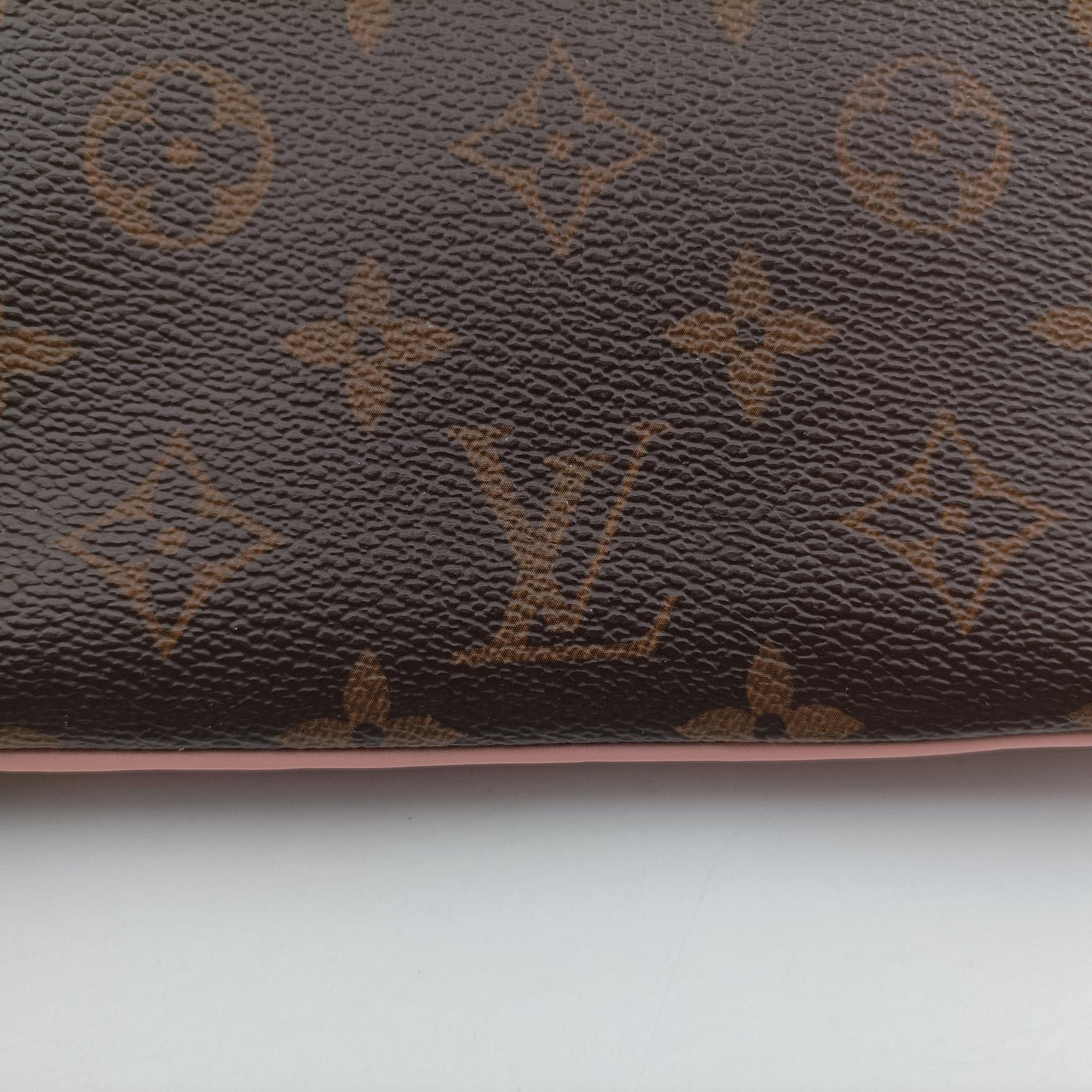 Pre-owned Louis Vuitton Pochette Double Zip Blooming Flowers brown×multicolor Monogram Canvas×calf leather M63905 shoulderbag | stylenewstar