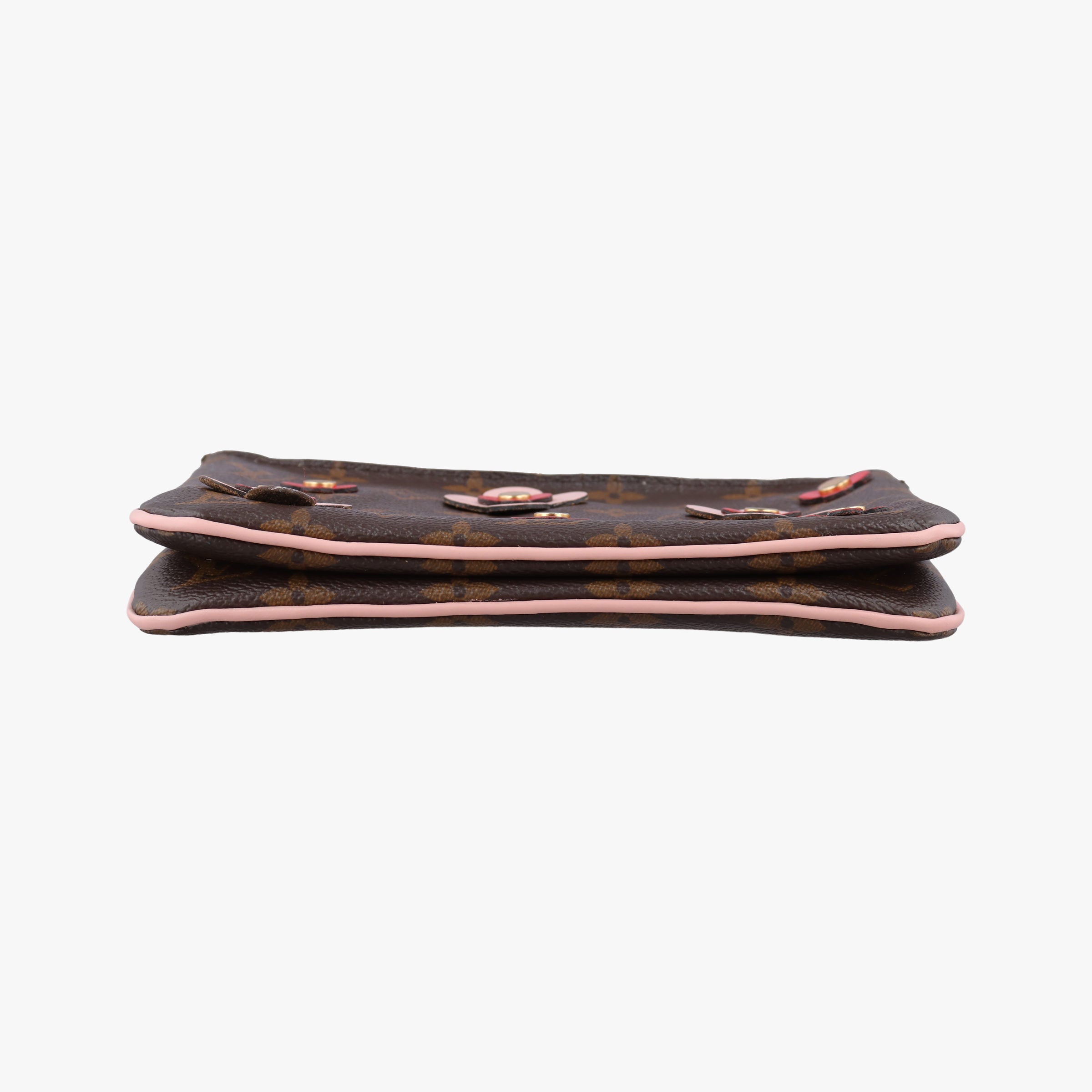 Pre-owned Louis Vuitton Pochette Double Zip Blooming Flowers brown×multicolor Monogram Canvas×calf leather M63905 shoulderbag | stylenewstar