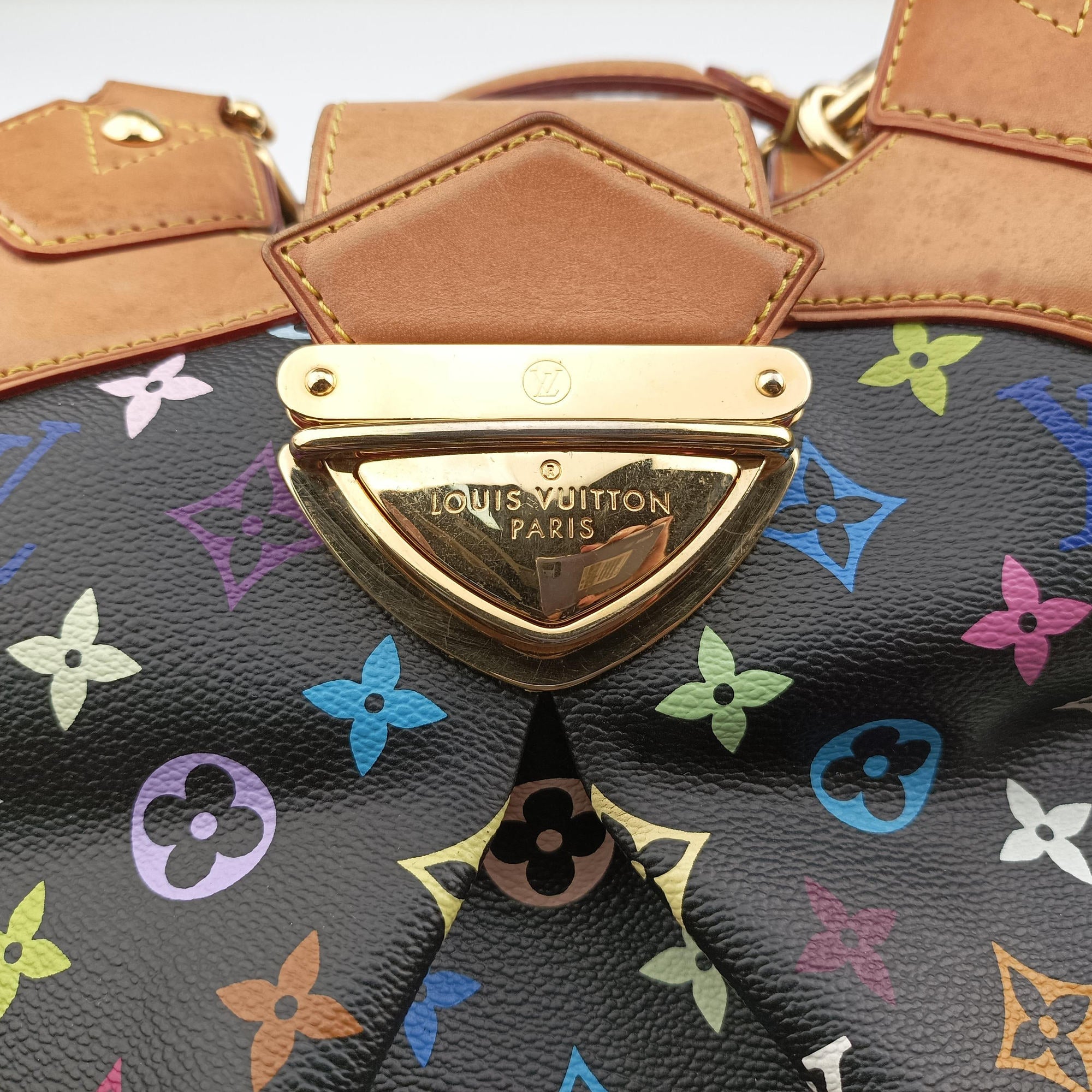 Pre-owned Louis Vuitton URSULA Noir Monogram Multicolor M40124 handbag | stylenewstar