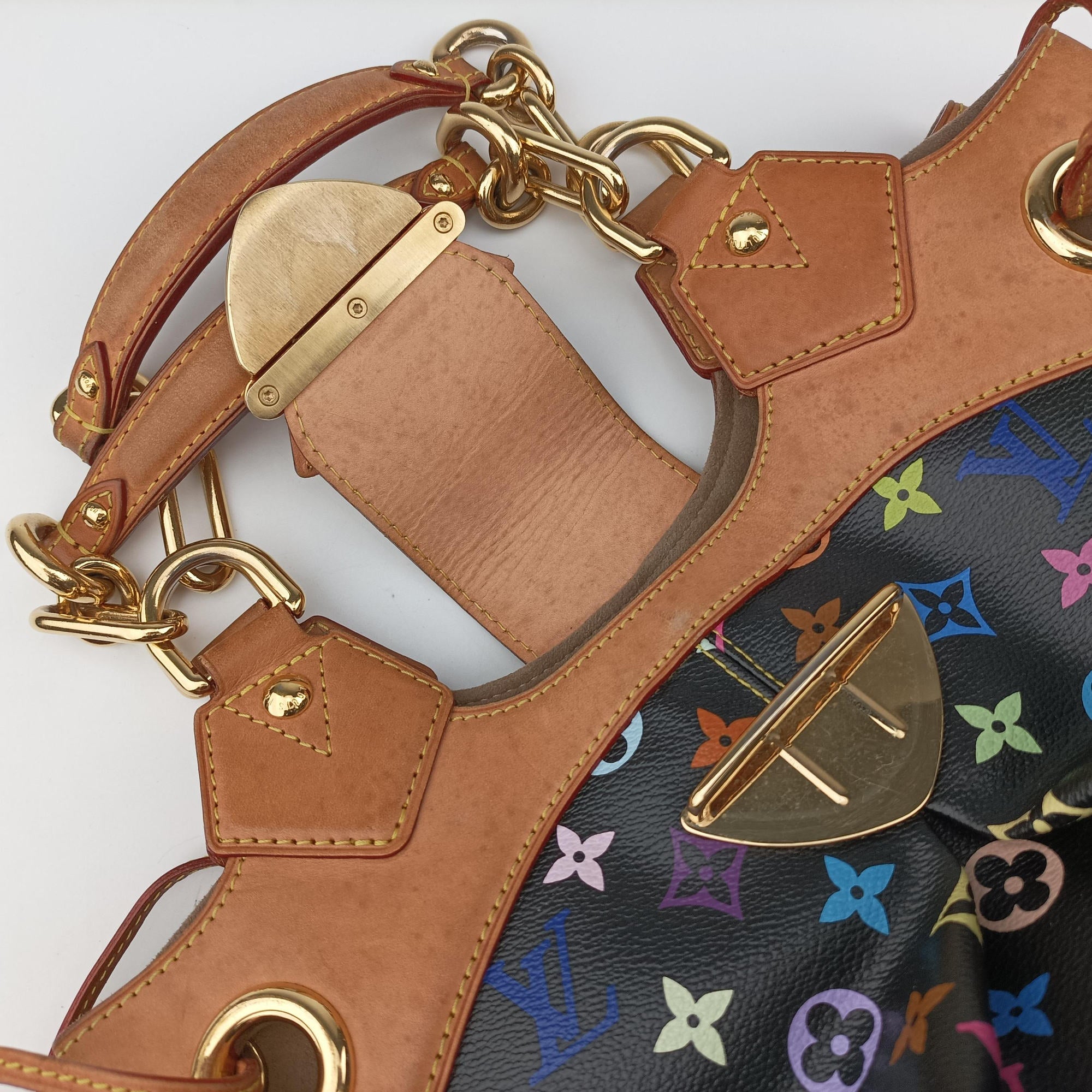 Pre-owned Louis Vuitton URSULA Noir Monogram Multicolor M40124 handbag | stylenewstar