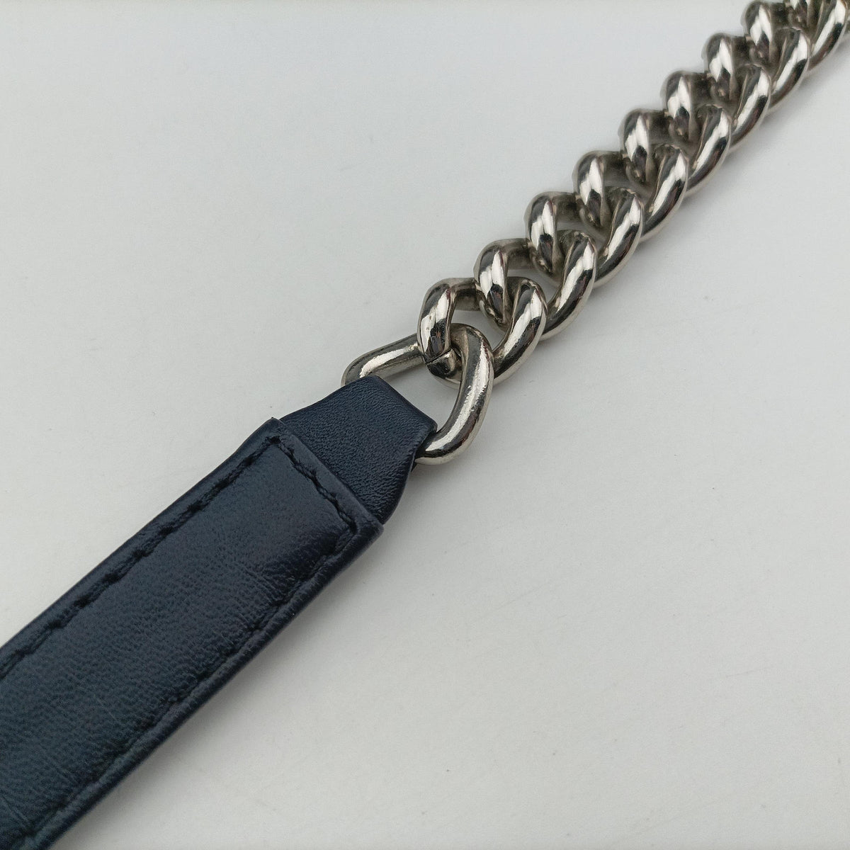 Vintage Chanel Boy Chanel Matelasse Coco Mark Navy lambskin A90164 shoulderbag | stylenewstar