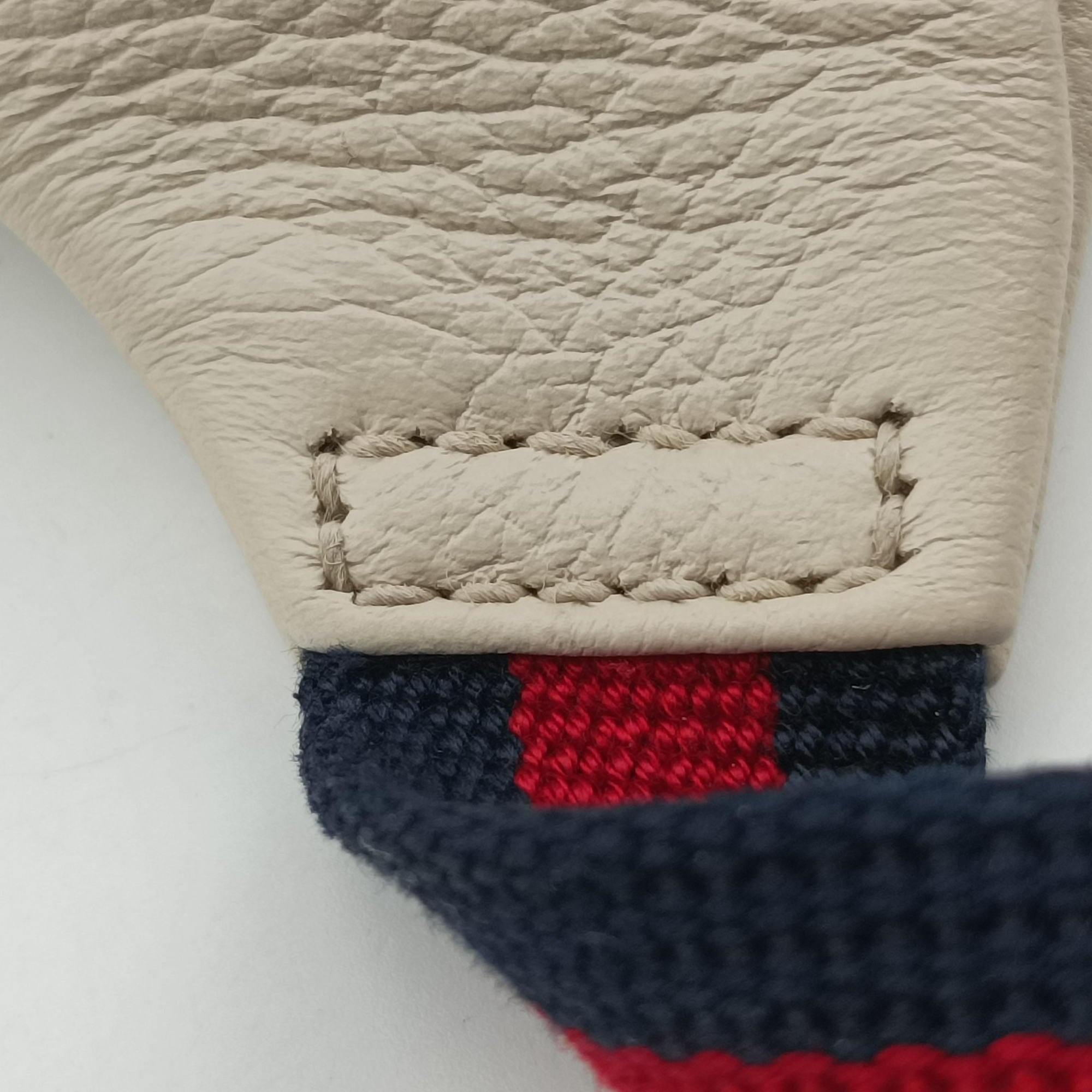 Pre-owned Gucci Print White Leather 527792 bum bag/waist bag | stylenewstar