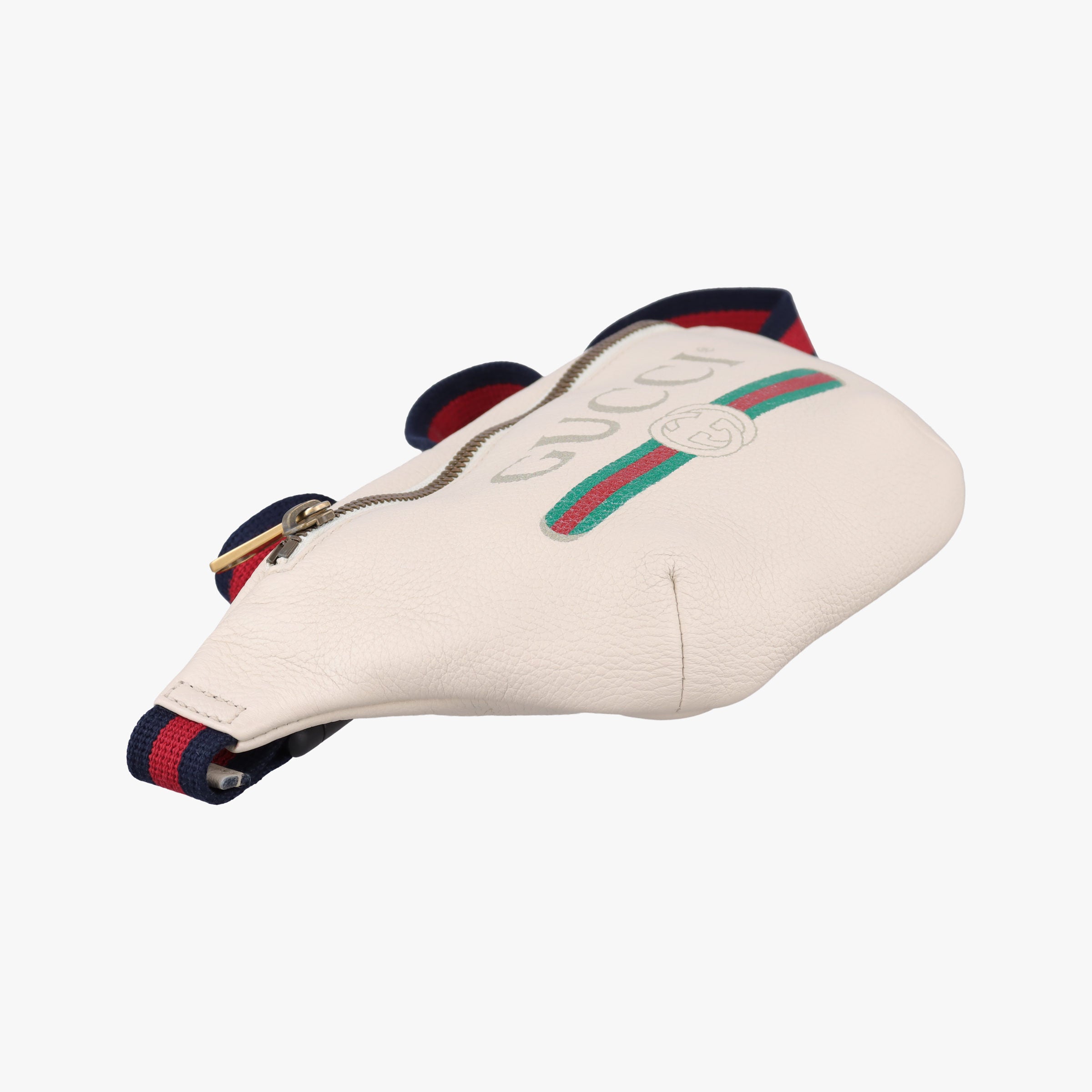 Pre-owned Gucci Print White Leather 527792 bum bag/waist bag | stylenewstar