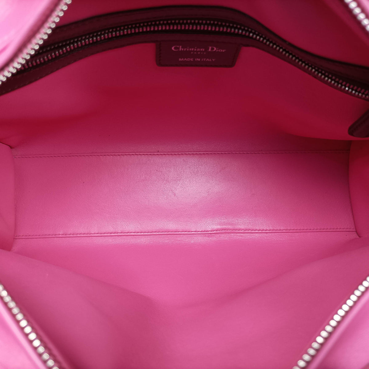 Pre-owned Christian Dior Lady Dior Pink × Bordeaux × Rose Red lambskin  handbag | stylenewstar