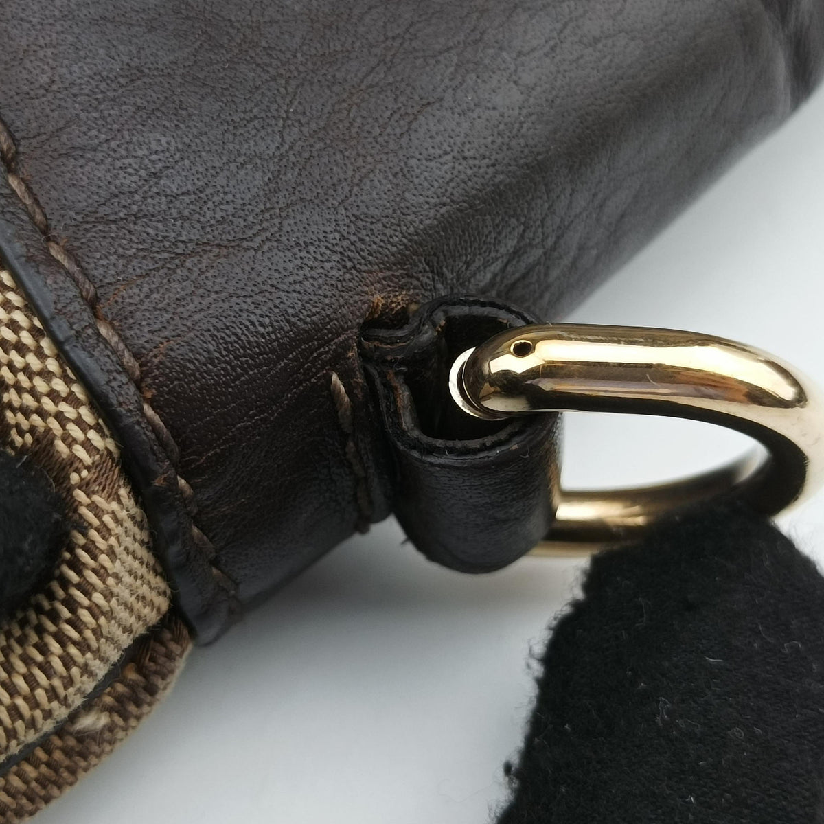 Pre-owned Gucci New Jackie Brown×Black Canvas×Leather 246907 shoulderbag | stylenewstar