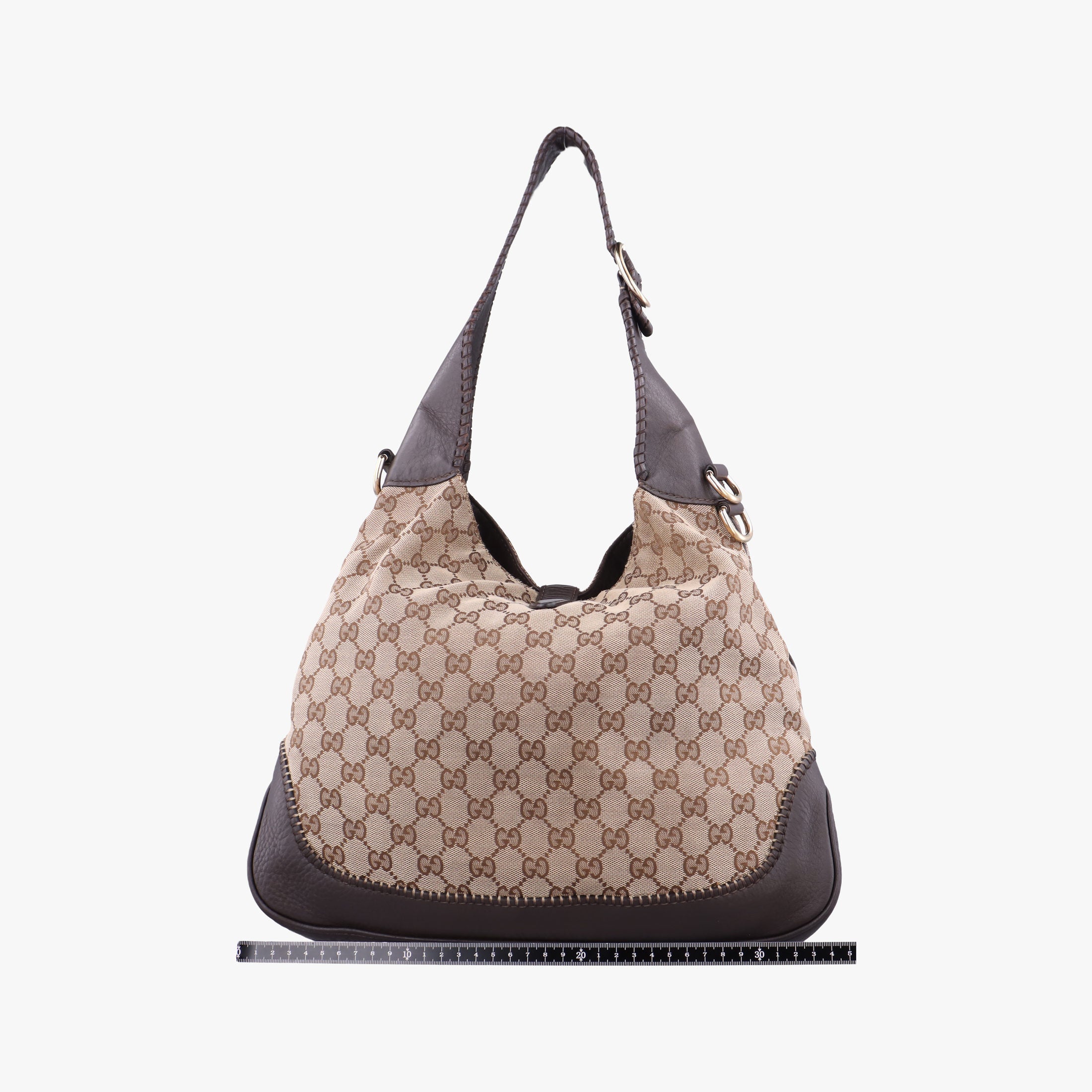 Pre-owned Gucci New Jackie Brown×Black Canvas×Leather 246907 shoulderbag | stylenewstar