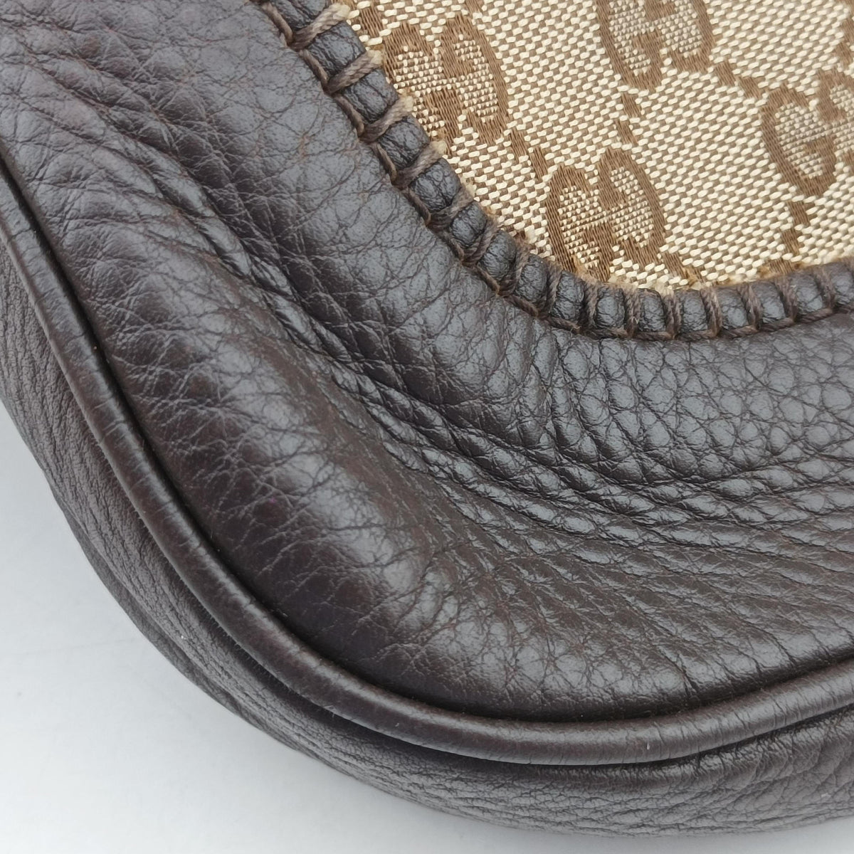 Pre-owned Gucci New Jackie Brown×Black Canvas×Leather 246907 shoulderbag | stylenewstar