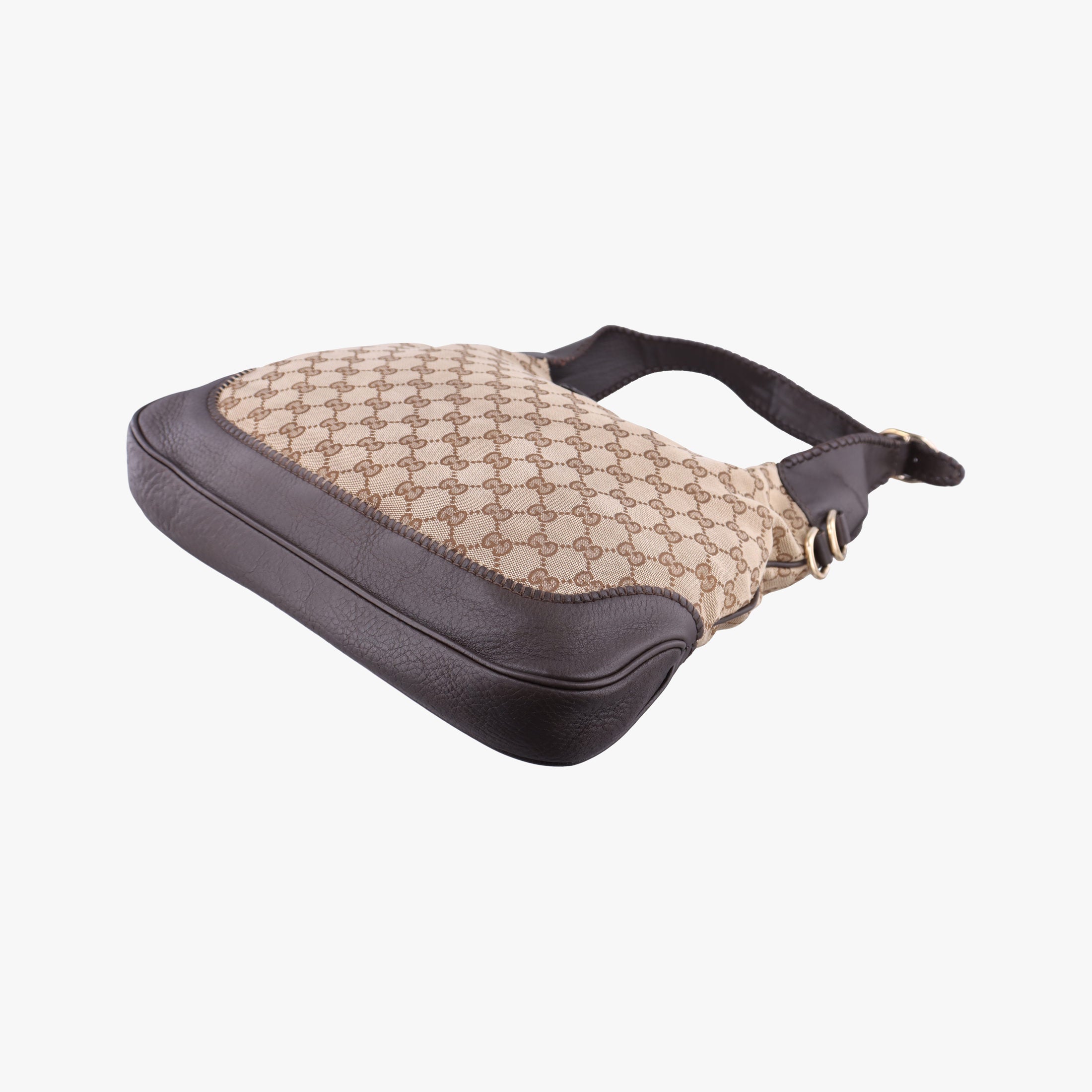 Pre-owned Gucci New Jackie Brown×Black Canvas×Leather 246907 shoulderbag | stylenewstar