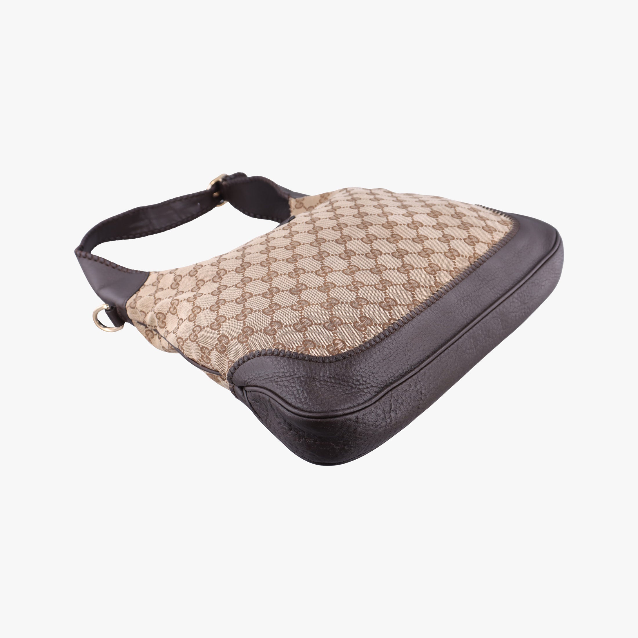 Pre-owned Gucci New Jackie Brown×Black Canvas×Leather 246907 shoulderbag | stylenewstar