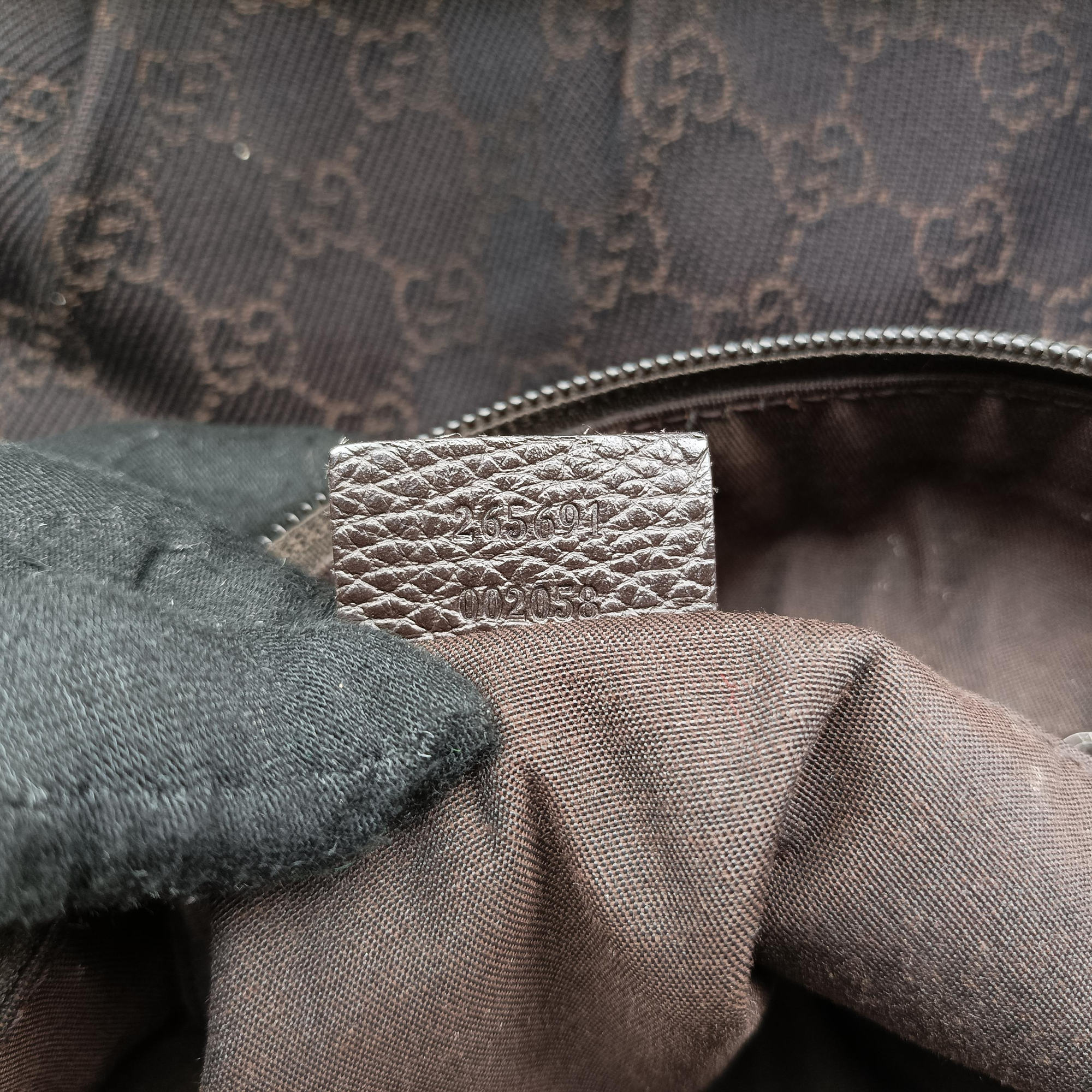 Pre-owned Gucci Abby Brown Canvas×Leather 265691 shoulderbag | stylenewstar