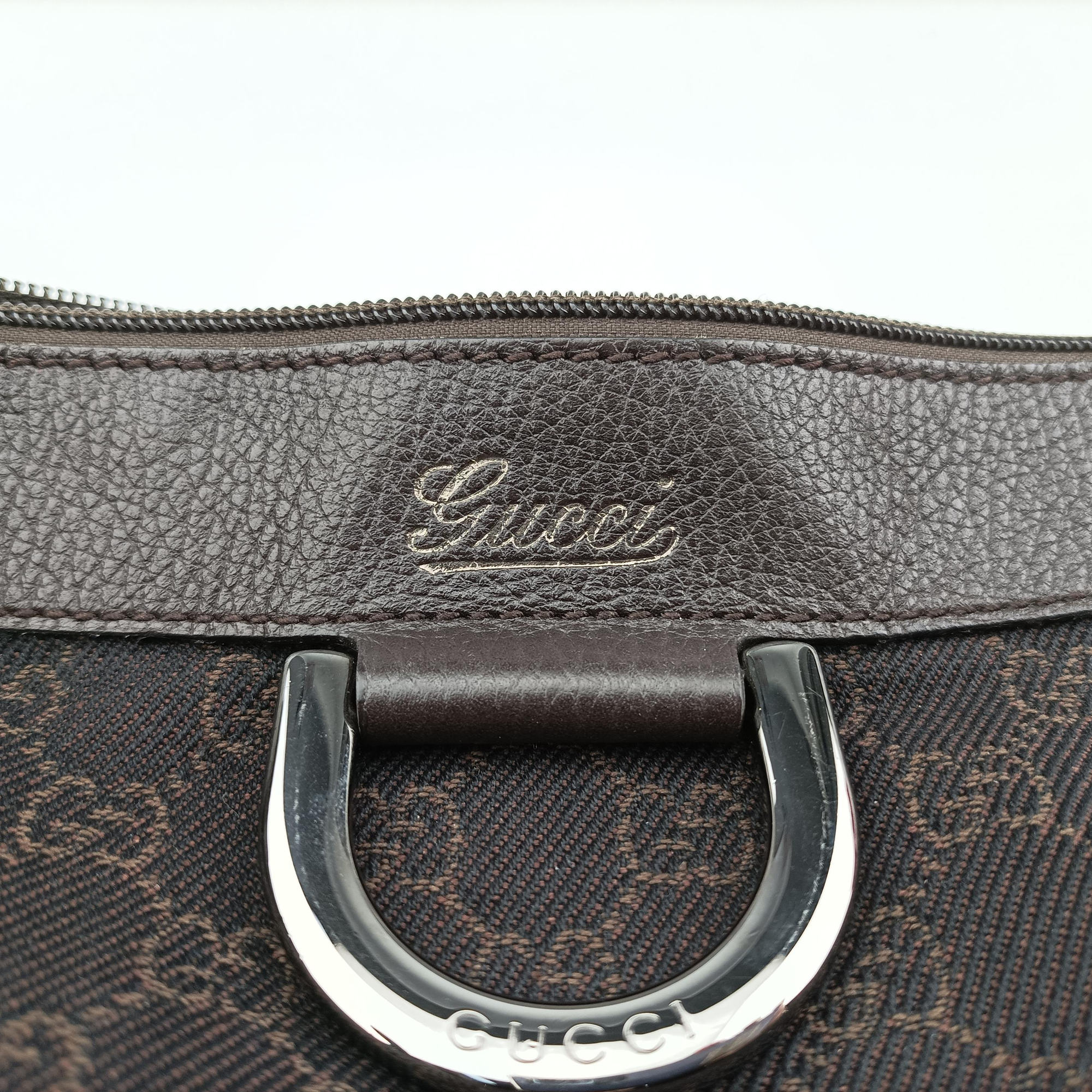 Pre-owned Gucci Abby Brown Canvas×Leather 265691 shoulderbag | stylenewstar