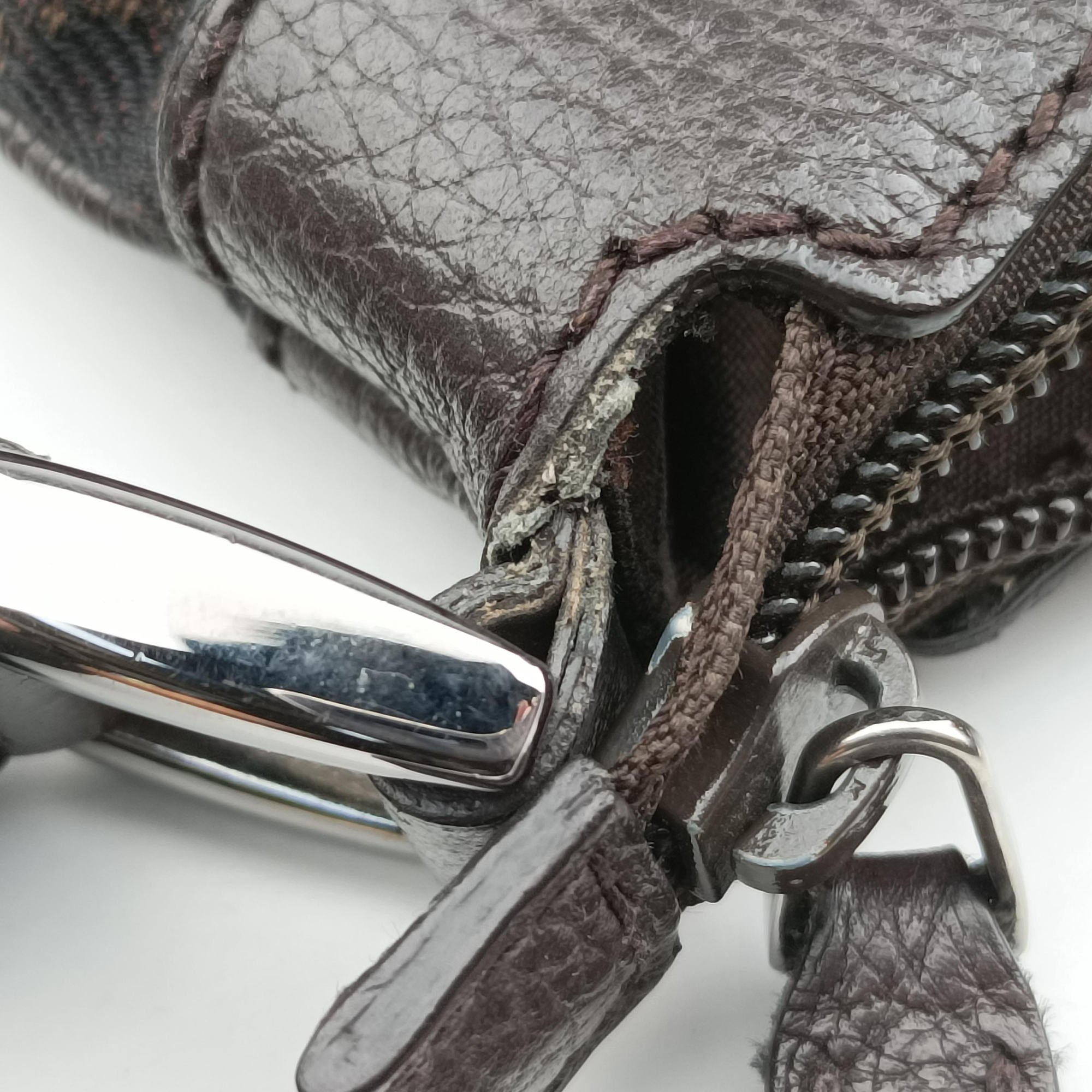 Pre-owned Gucci Abby Brown Canvas×Leather 265691 shoulderbag | stylenewstar