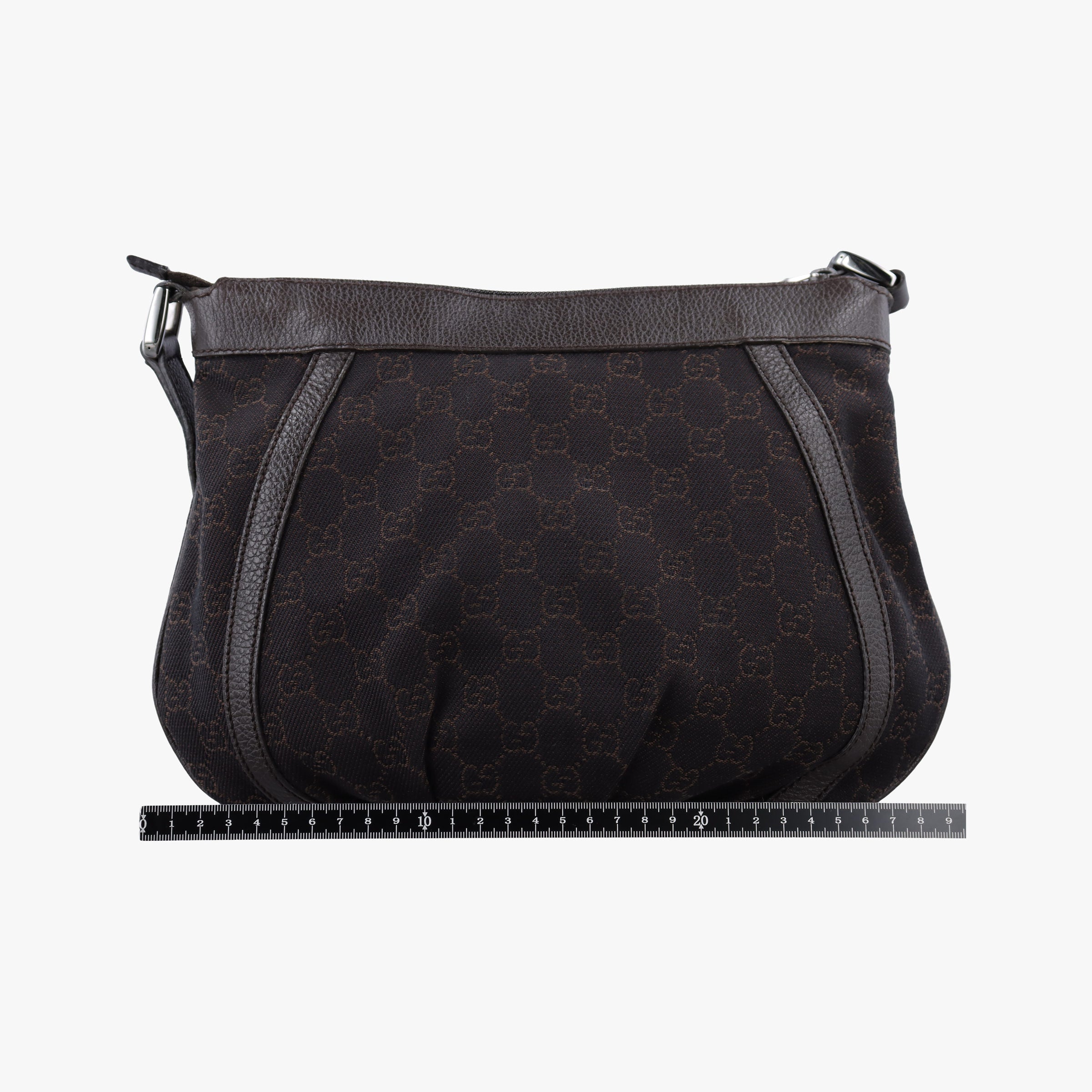 Pre-owned Gucci Abby Brown Canvas×Leather 265691 shoulderbag | stylenewstar