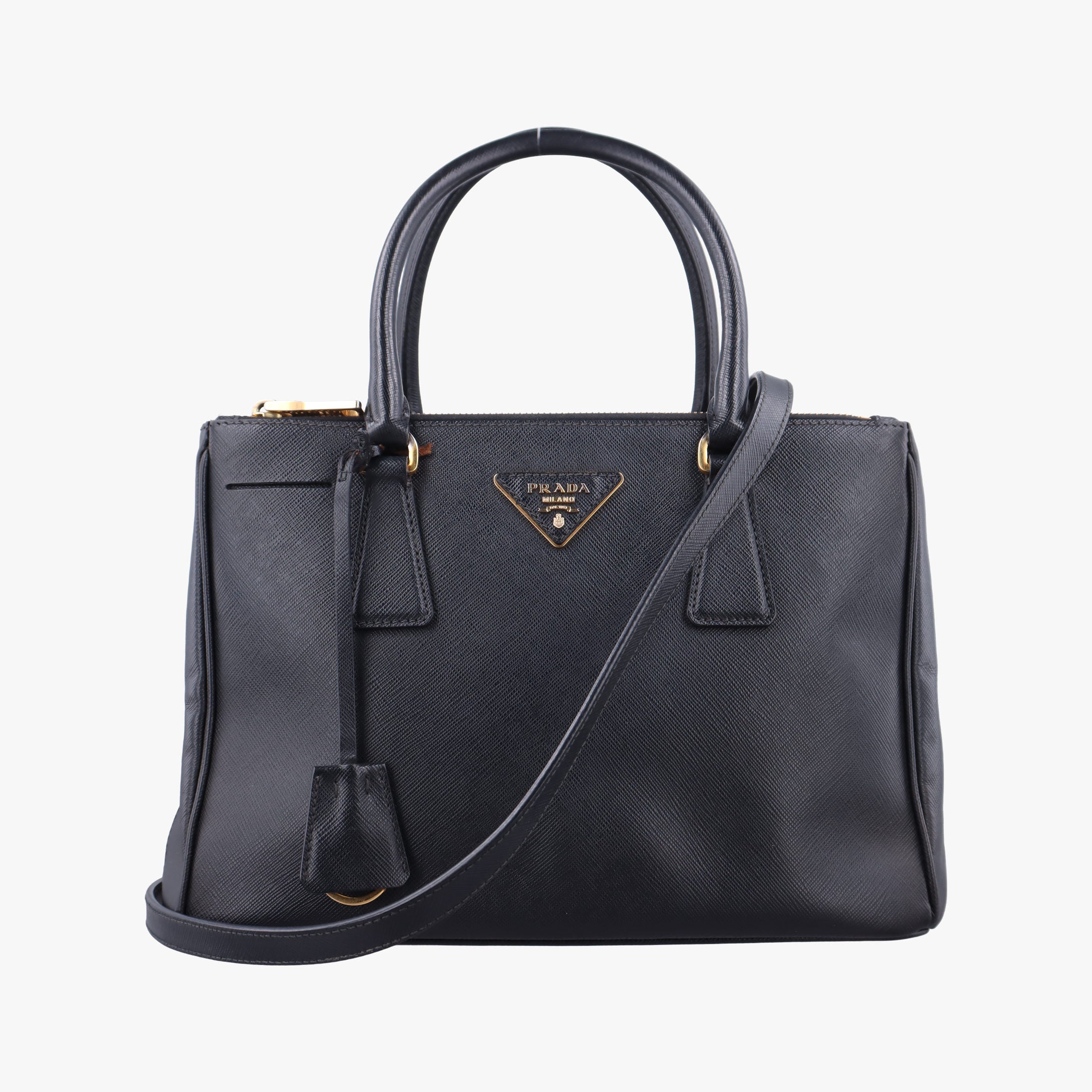 Vintage Prada Galleria Black SAFFIANO Leather BN2274 shoulderbag | stylenewstar