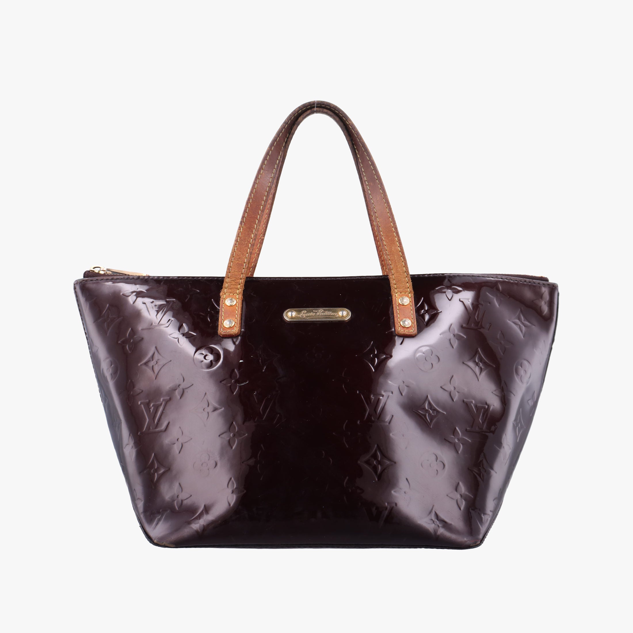 Pre-owned Louis Vuitton Bellevue GM Amarante Vernis M93589 handbag | stylenewstar