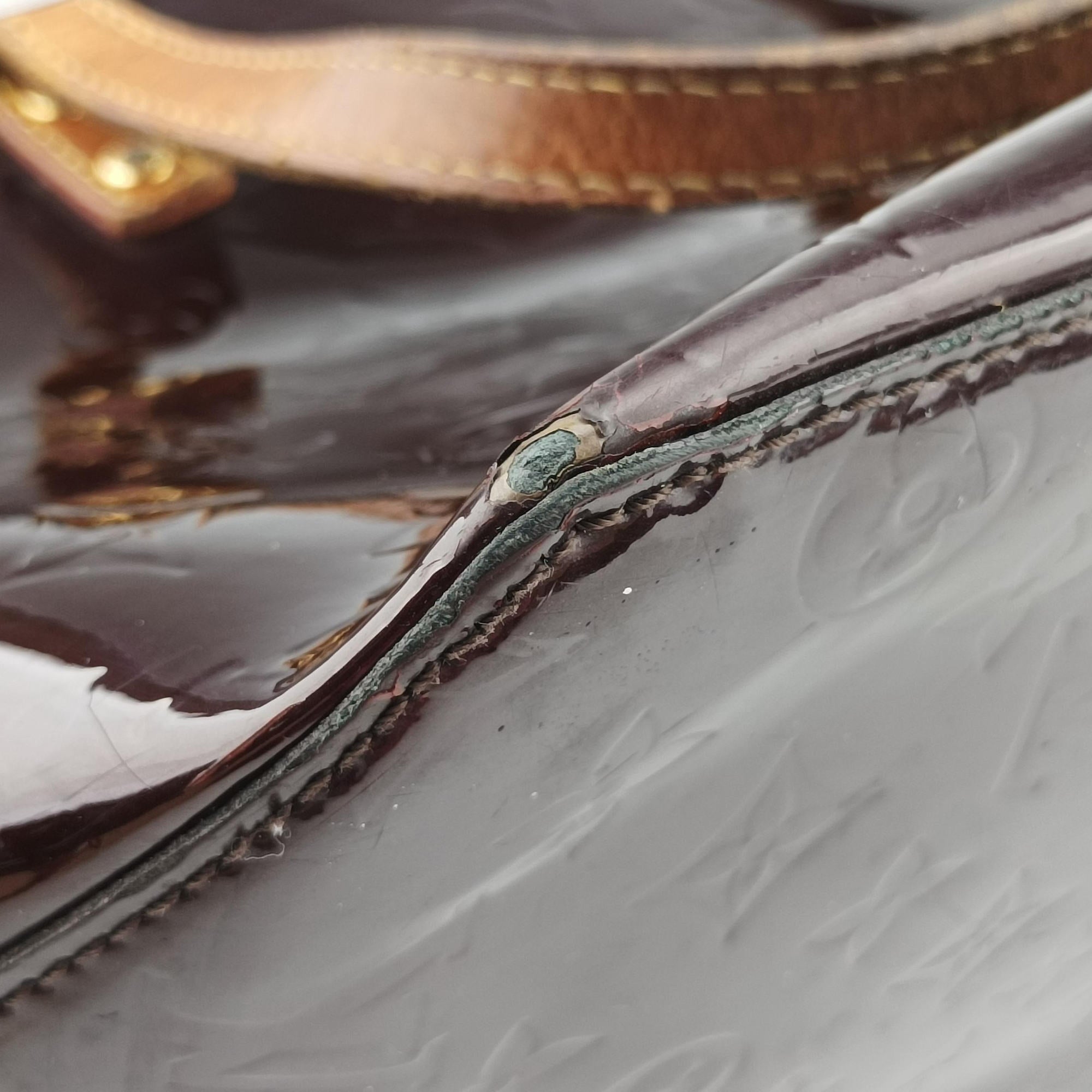 Pre-owned Louis Vuitton Bellevue GM Amarante Vernis M93589 handbag | stylenewstar