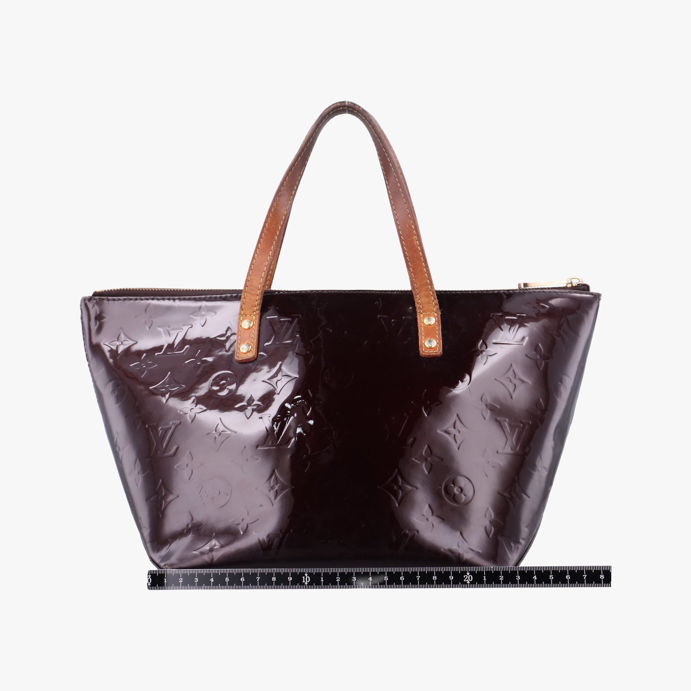 Pre-owned Louis Vuitton Bellevue GM Amarante Vernis M93589 handbag | stylenewstar
