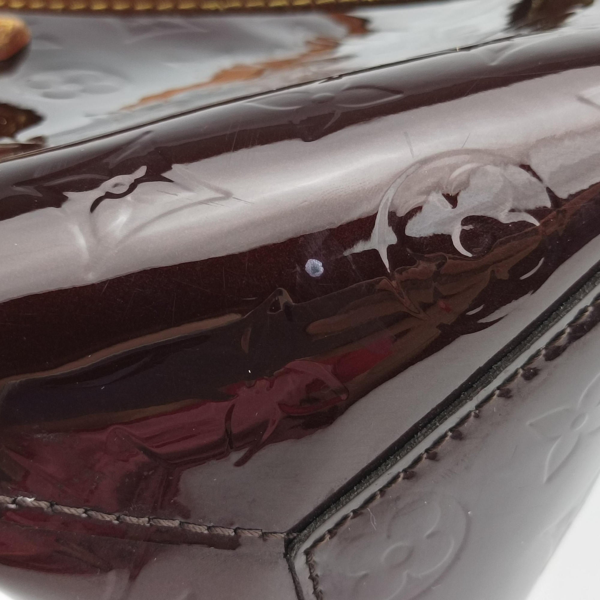 Pre-owned Louis Vuitton Bellevue GM Amarante Vernis M93589 handbag | stylenewstar