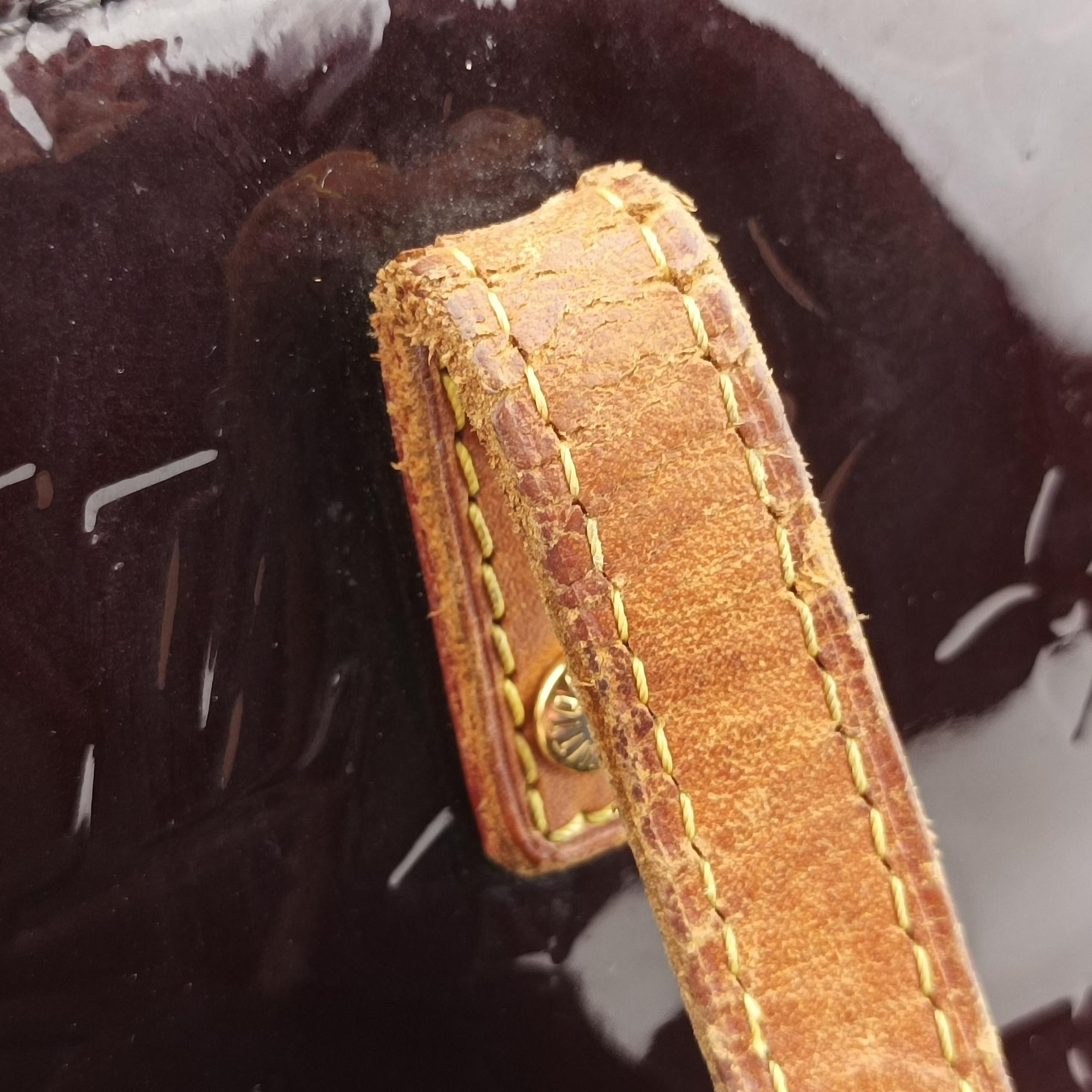 Pre-owned Louis Vuitton Bellevue GM Amarante Vernis M93589 handbag | stylenewstar