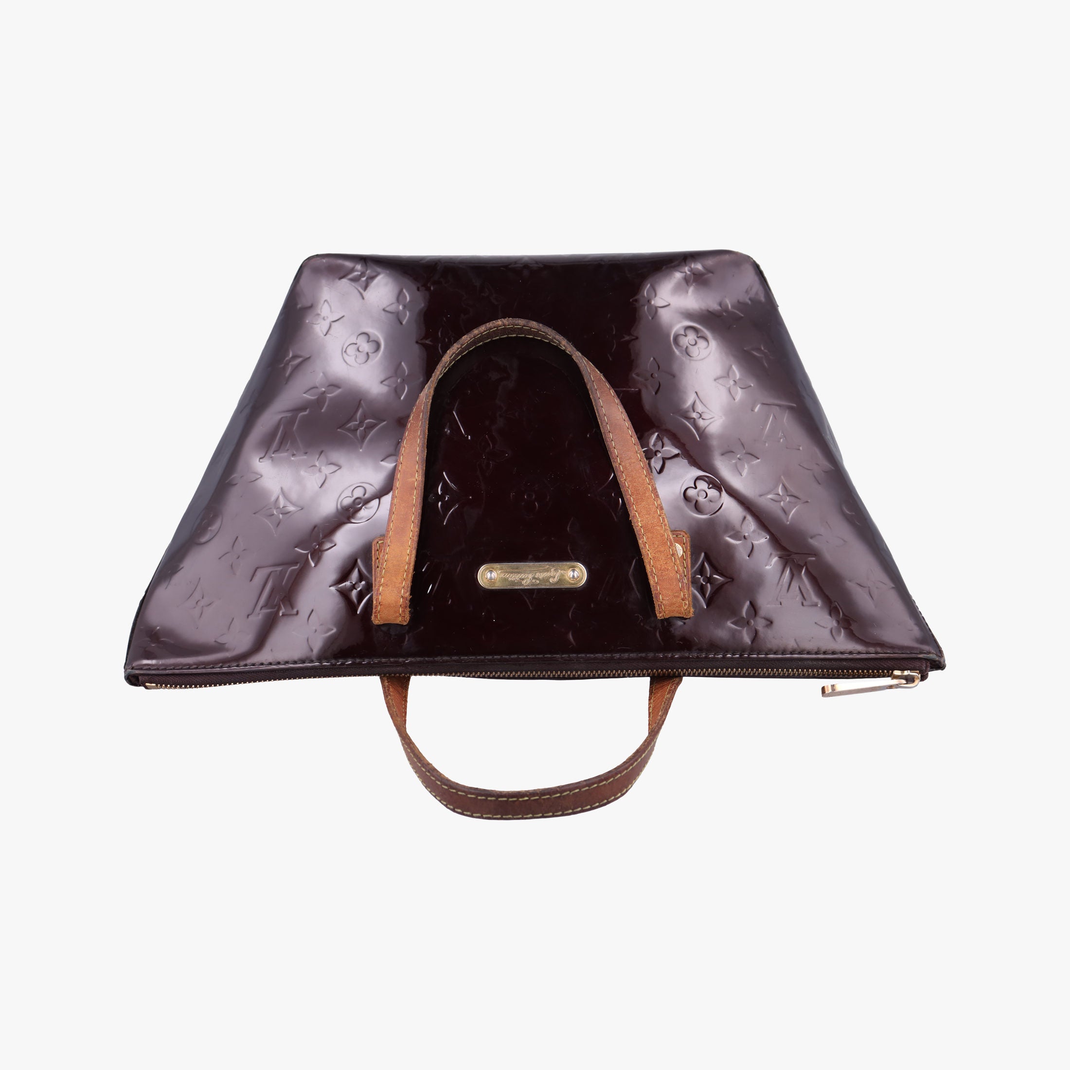 Pre-owned Louis Vuitton Bellevue GM Amarante Vernis M93589 handbag | stylenewstar