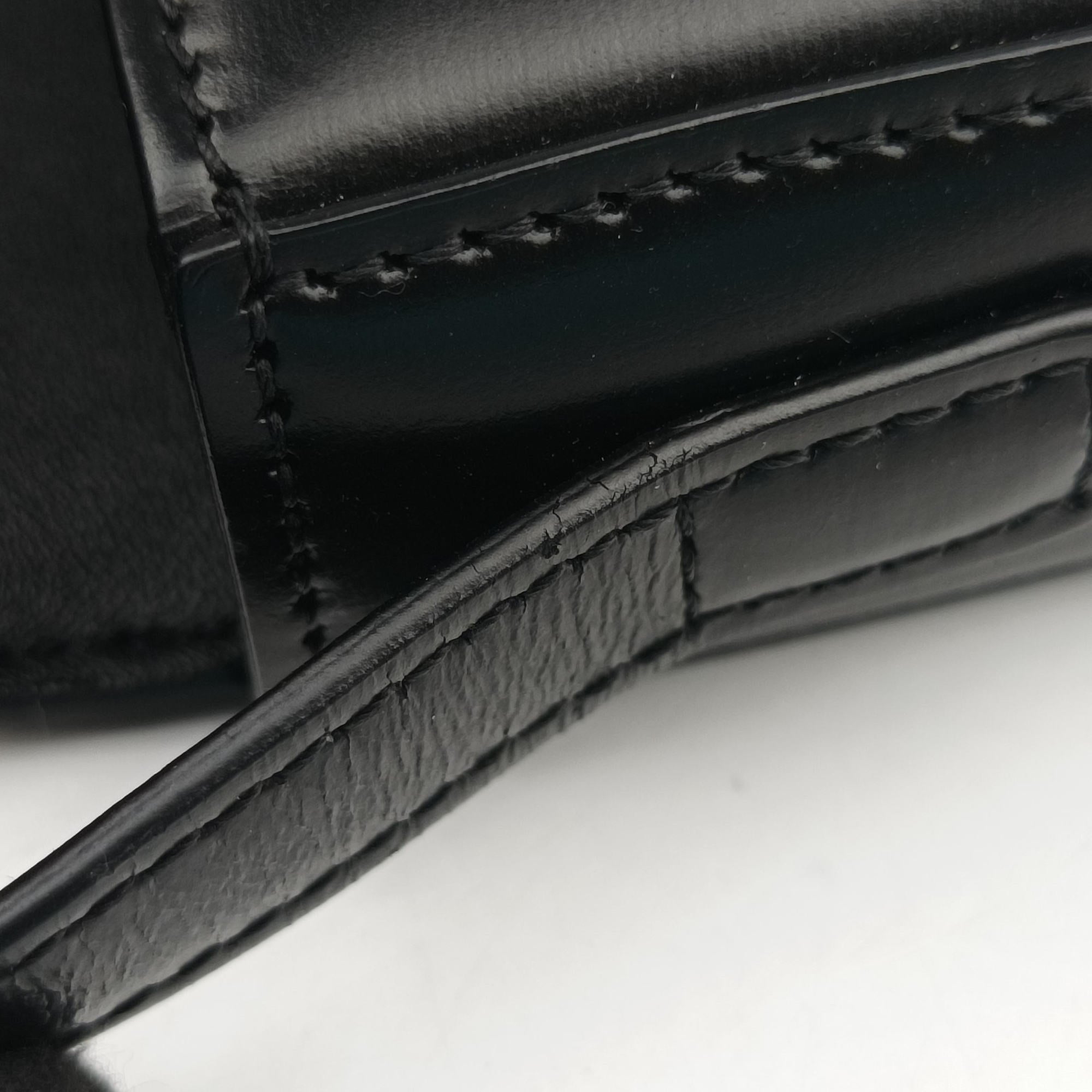 Pre-owned Celine Teen Triomphe Black Leather  shoulderbag | stylenewstar