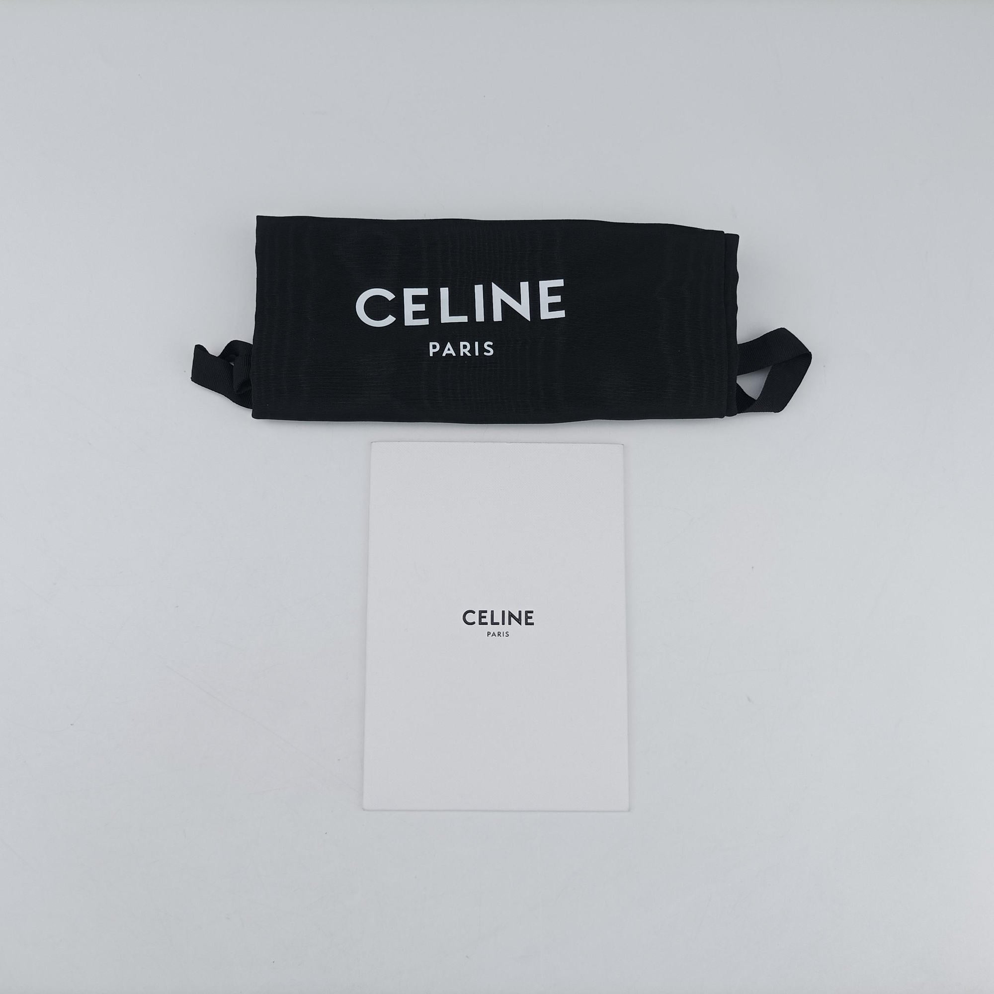 Pre-owned Celine Teen Triomphe Black Leather  shoulderbag | stylenewstar