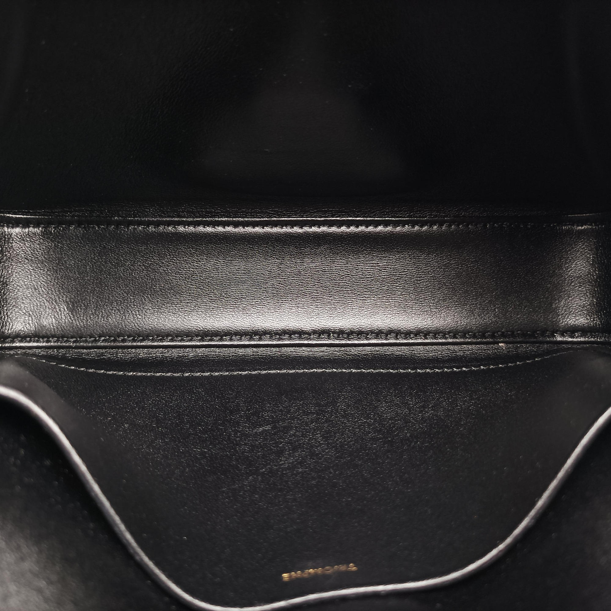 Pre-owned Celine Teen Triomphe Black Leather  shoulderbag | stylenewstar