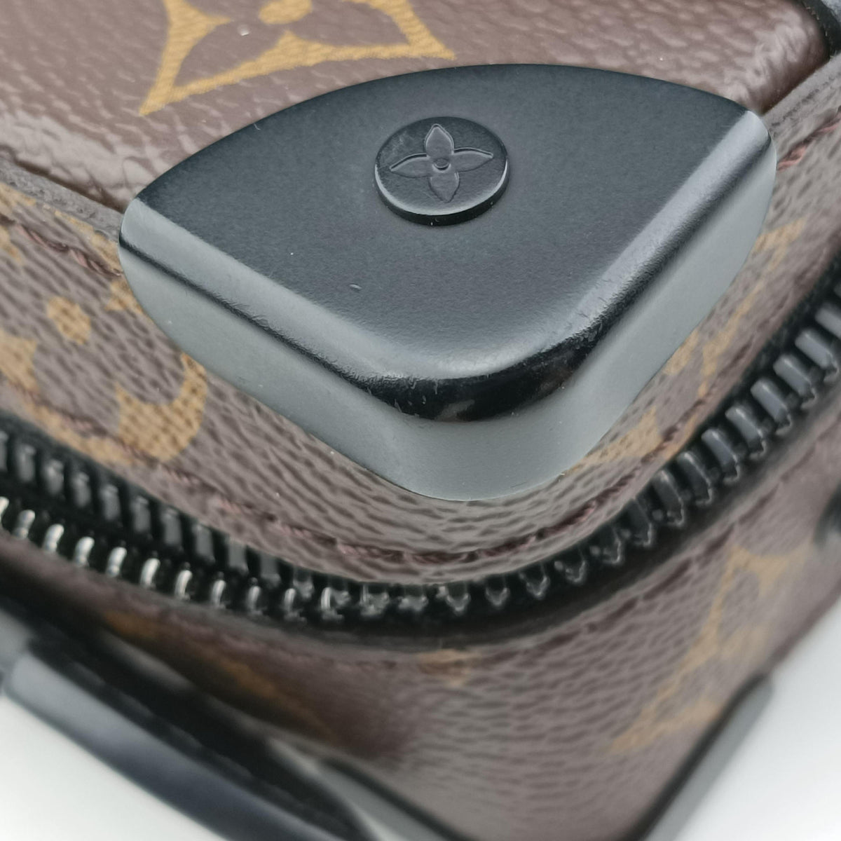 Pre-owned Louis Vuitton Handle Soft Trunk Brown×black Monogram Macassar×calf leather M45935 shoulderbag | stylenewstar