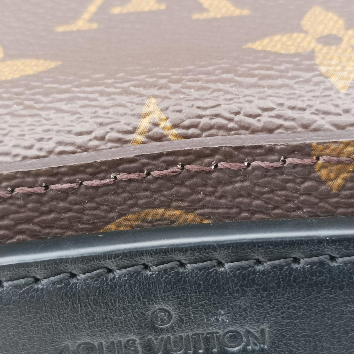 Pre-owned Louis Vuitton Handle Soft Trunk Brown×black Monogram Macassar×calf leather M45935 shoulderbag | stylenewstar