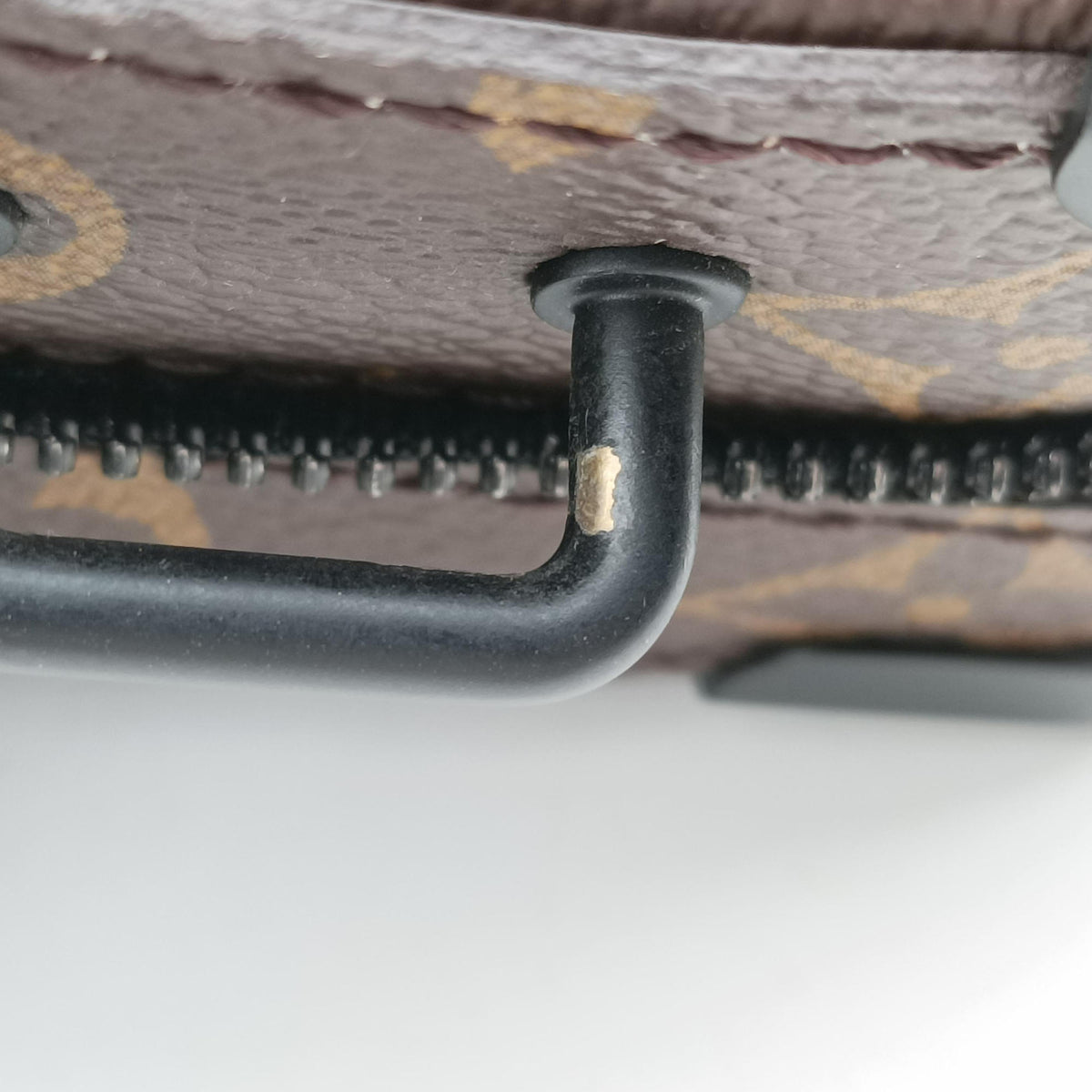Pre-owned Louis Vuitton Handle Soft Trunk Brown×black Monogram Macassar×calf leather M45935 shoulderbag | stylenewstar