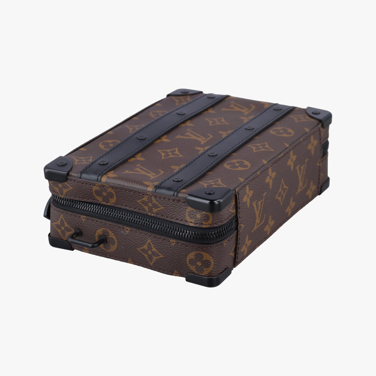 Pre-owned Louis Vuitton Handle Soft Trunk Brown×black Monogram Macassar×calf leather M45935 shoulderbag | stylenewstar