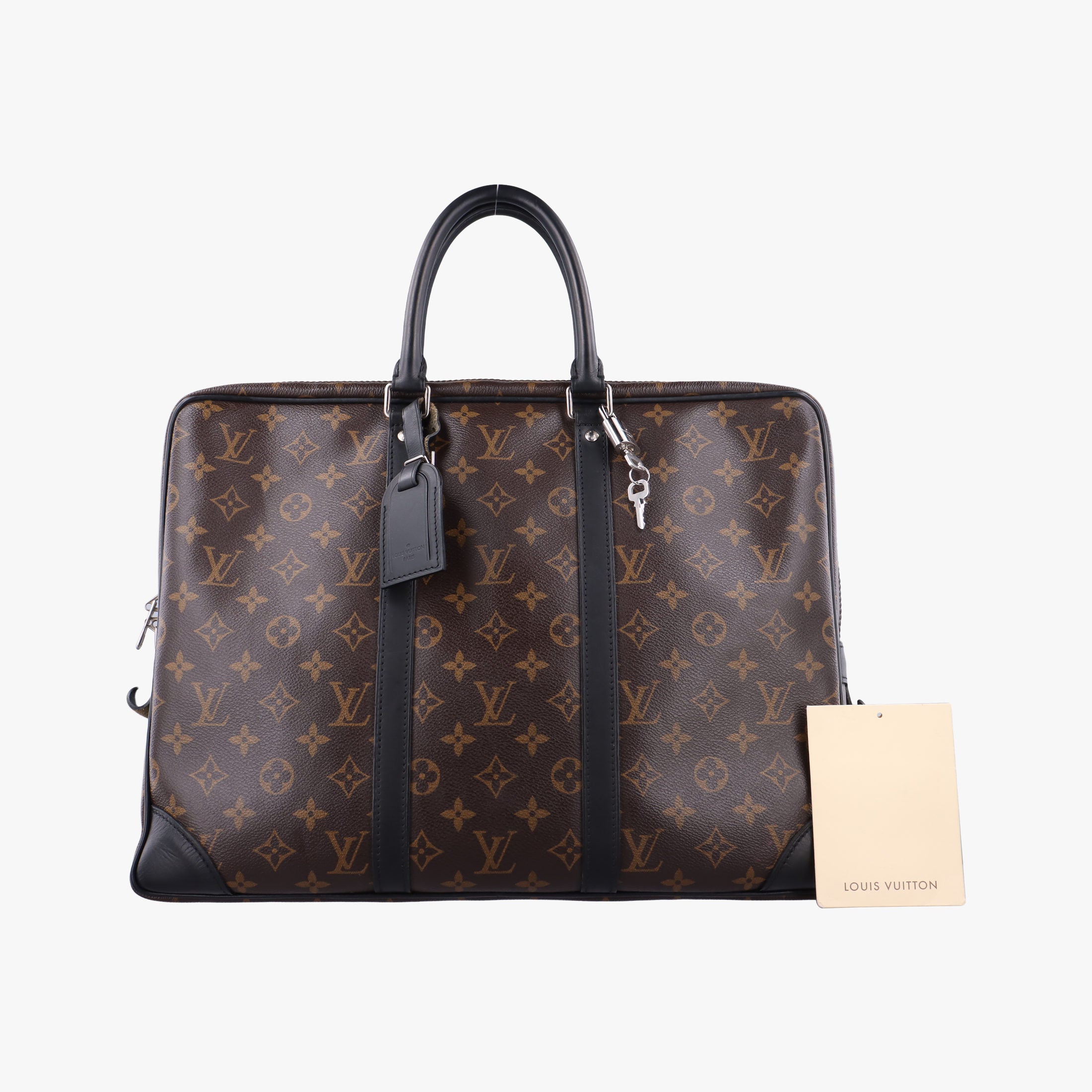 Vintage Louis Vuitton Monogram Macassar Porte Documents Voyage brown Monogram Canvas M40225 handbag | stylenewstar