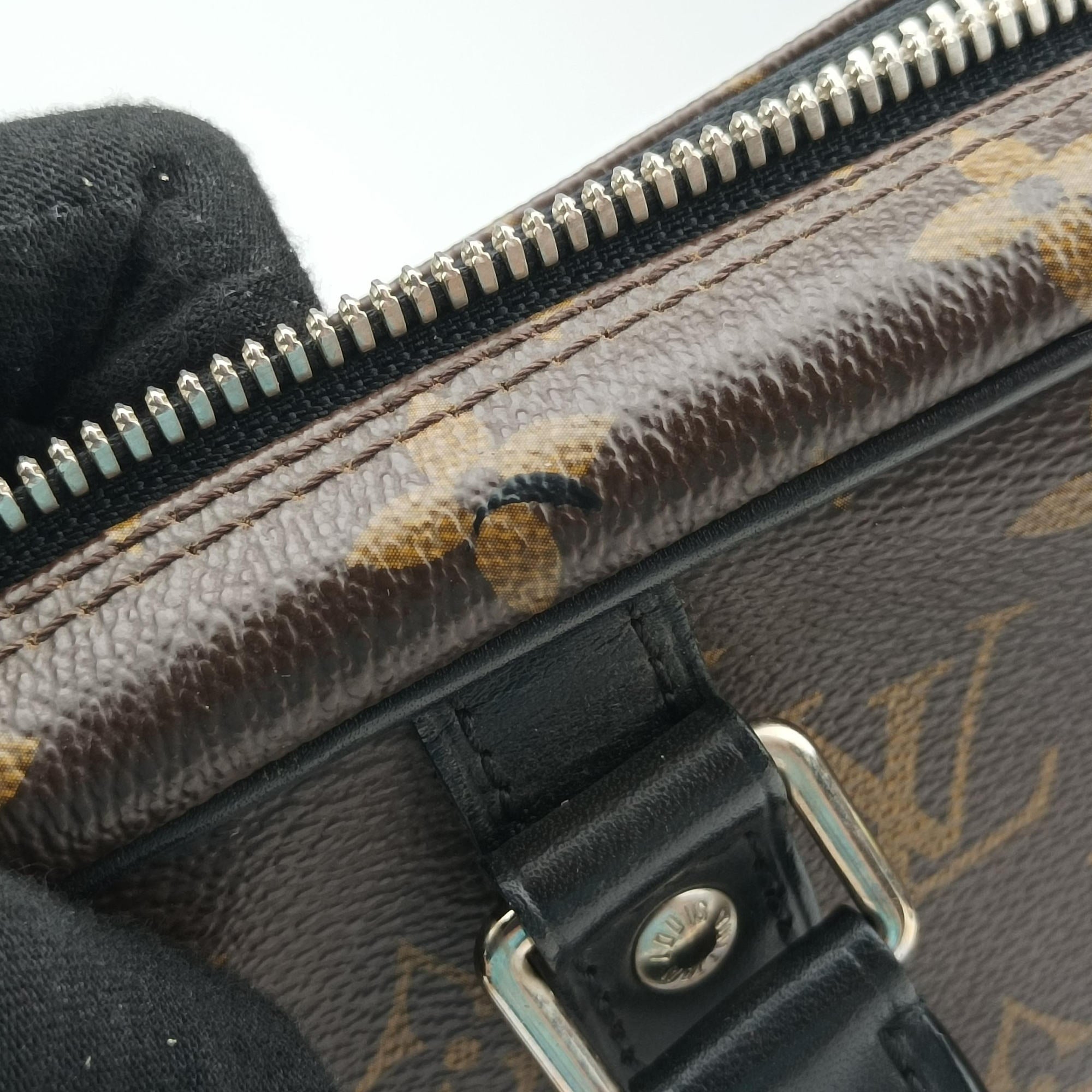 Vintage Louis Vuitton Monogram Macassar Porte Documents Voyage brown Monogram Canvas M40225 handbag | stylenewstar